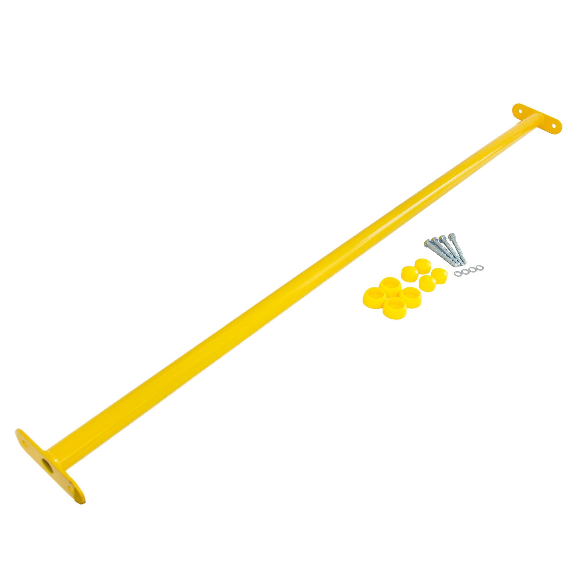 ROG-Gardenline Turnreck Reckstange Metall stabile Turnstange inklusive Montagematerial, (gelb, 125 cm)