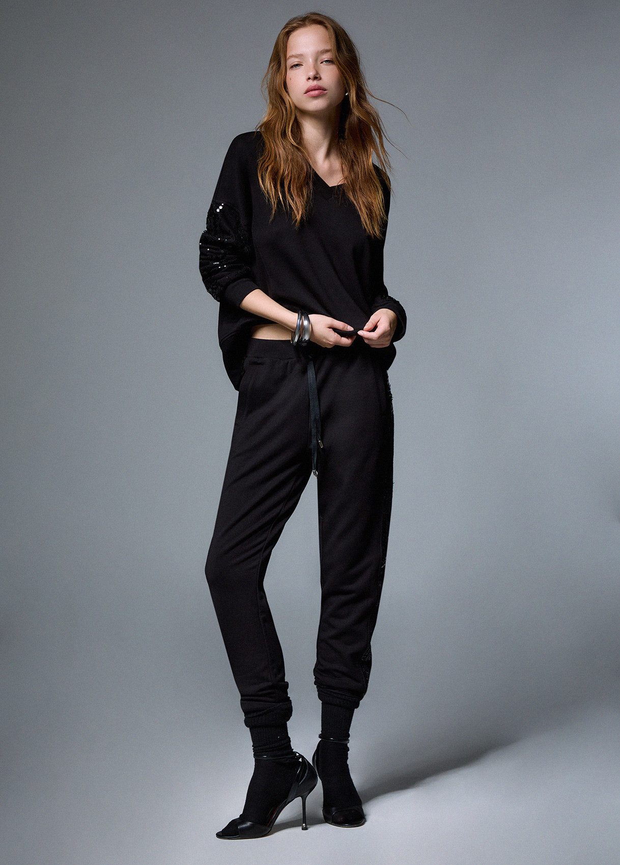 Liu Jo Jogg Pants Modische Jogg Pants mit seitlichen Pailletten für Damen - Damenhose – Bild 5 von 5