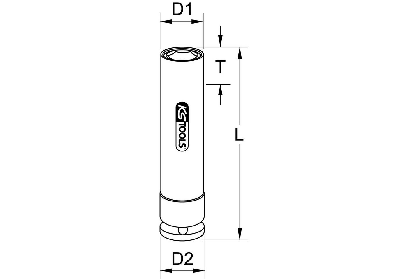 Thumbnail - KS Tools Montagewerkzeug KS TOOLS 1/2" Spezial-Alu-Felgen Kraft-Stecknuss XL 17 mm - ...