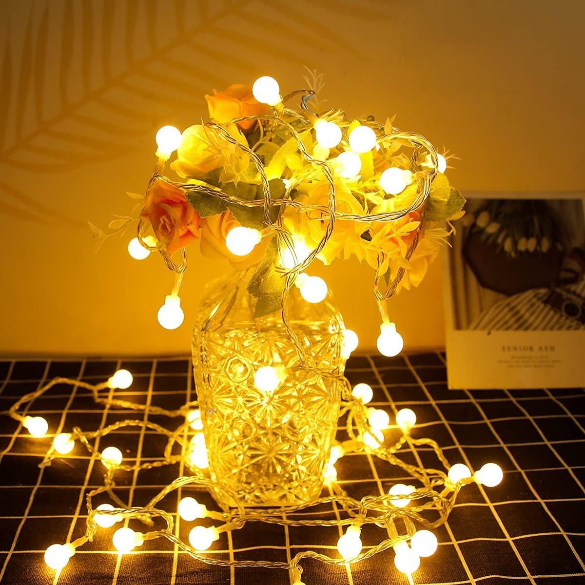 Tukrool LED-Lichterkette Kugelförmige Lichterkette, netzbetrieben, 50 günstig online kaufen