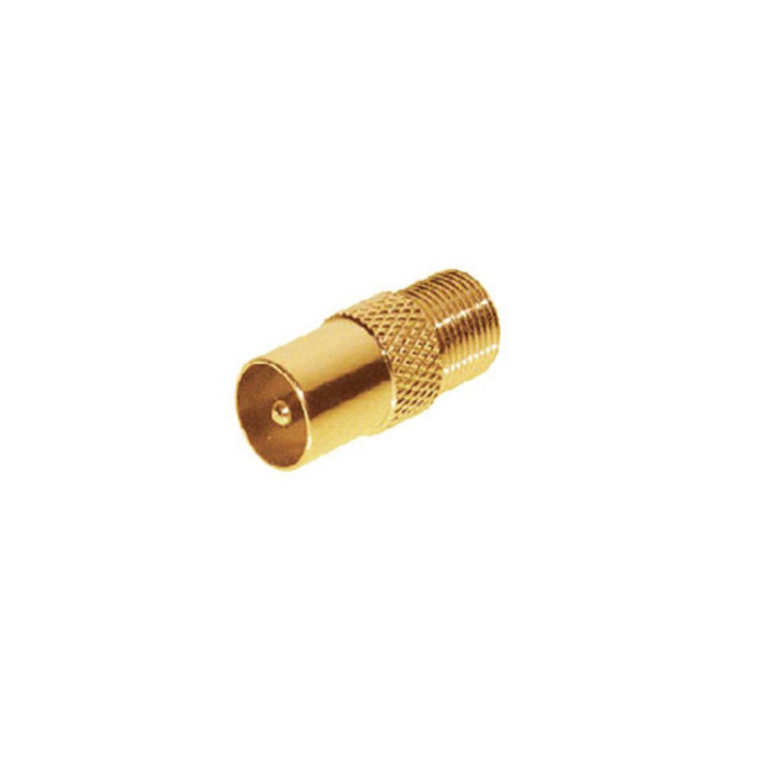 S/CONN maximum connectivity® Koax-Kabelverbinder IEC-Stecker auf F-Buchse, vergoldet