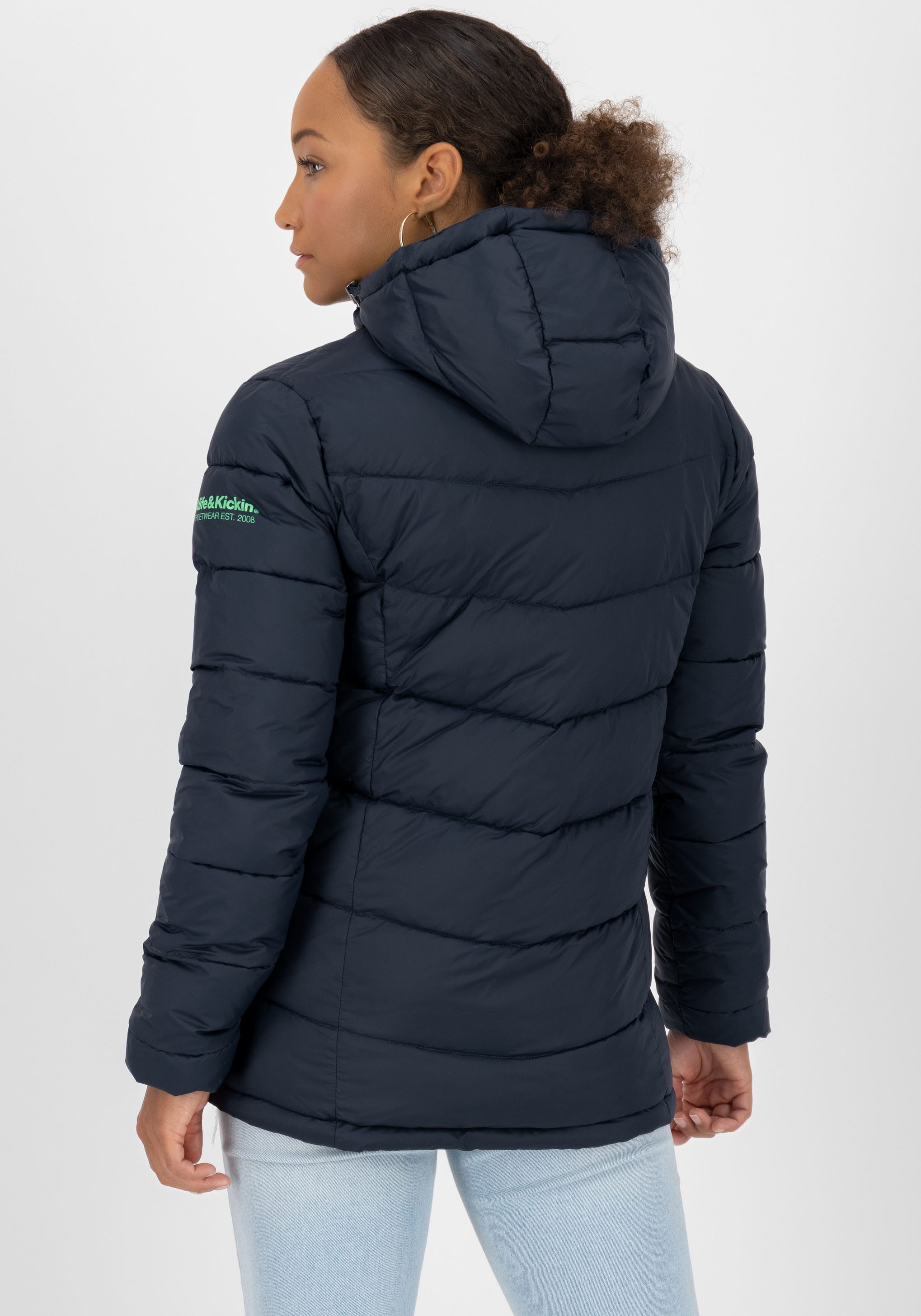 Alife & Kickin Steppjacke AndriaAK leichte, taillierte Übergangsjacke mit breiter Steppung und Kapuze – Bild 3 von 5