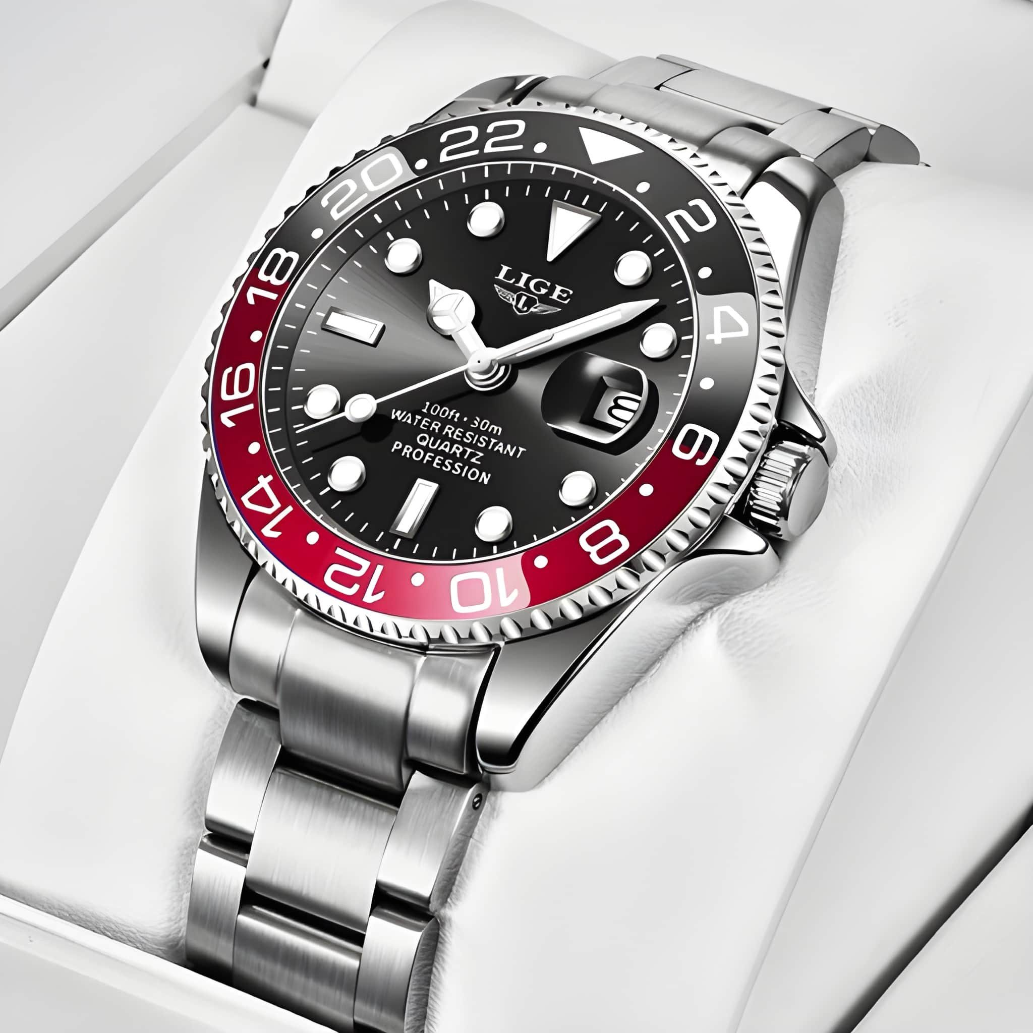 Lige Automatikuhr Luxus Armband Uhr Herren Damen Wasserdicht Sport