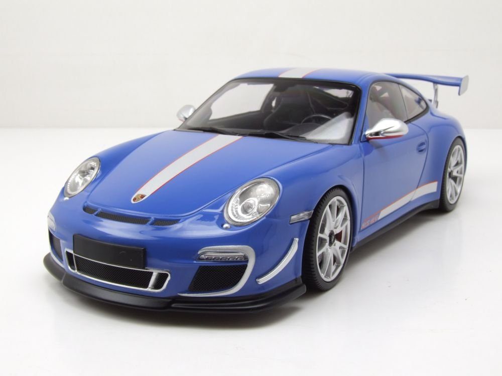 Minichamps Modellauto Porsche 911 GT3 RS 4.0 2011 blau Modellauto 1:18 Minichamps, Maßstab 1:18