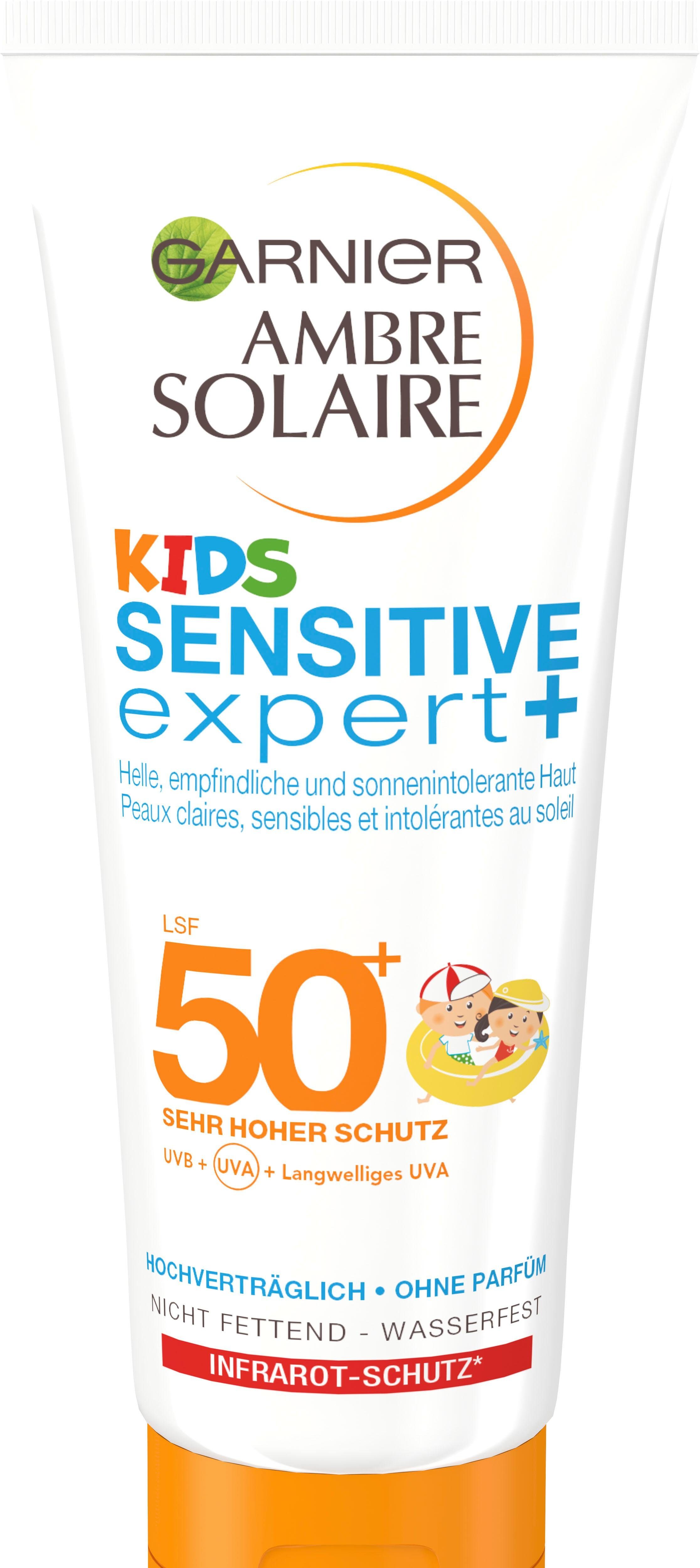 Solaire Ambre 50+ Sonnenschutzcreme Sensitive GARNIER Kids Expert LSF