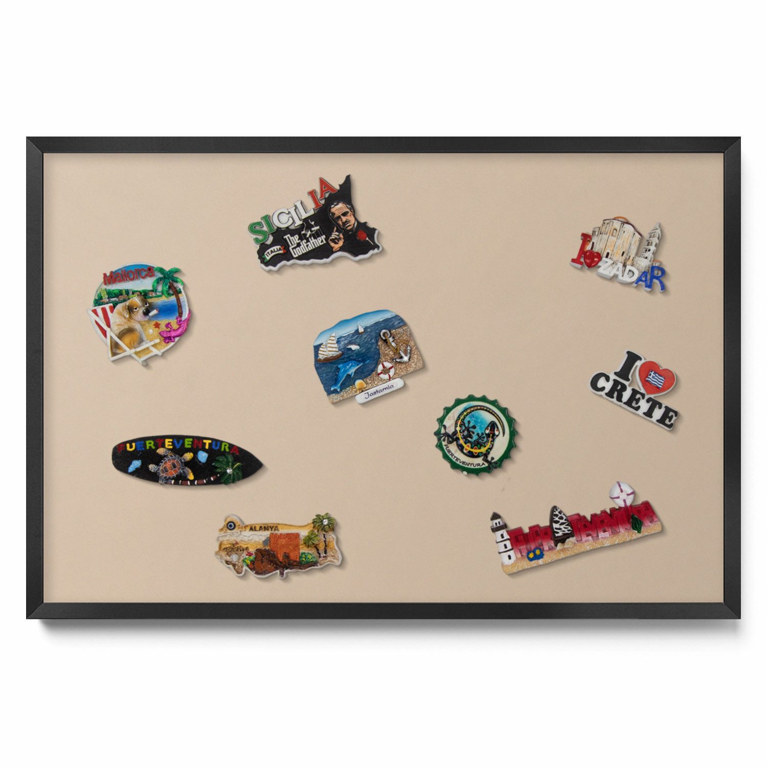 Tulup Magnettafel mit schwarzem Rahmen, einfarbigen Farben, für das Homeoff günstig online kaufen