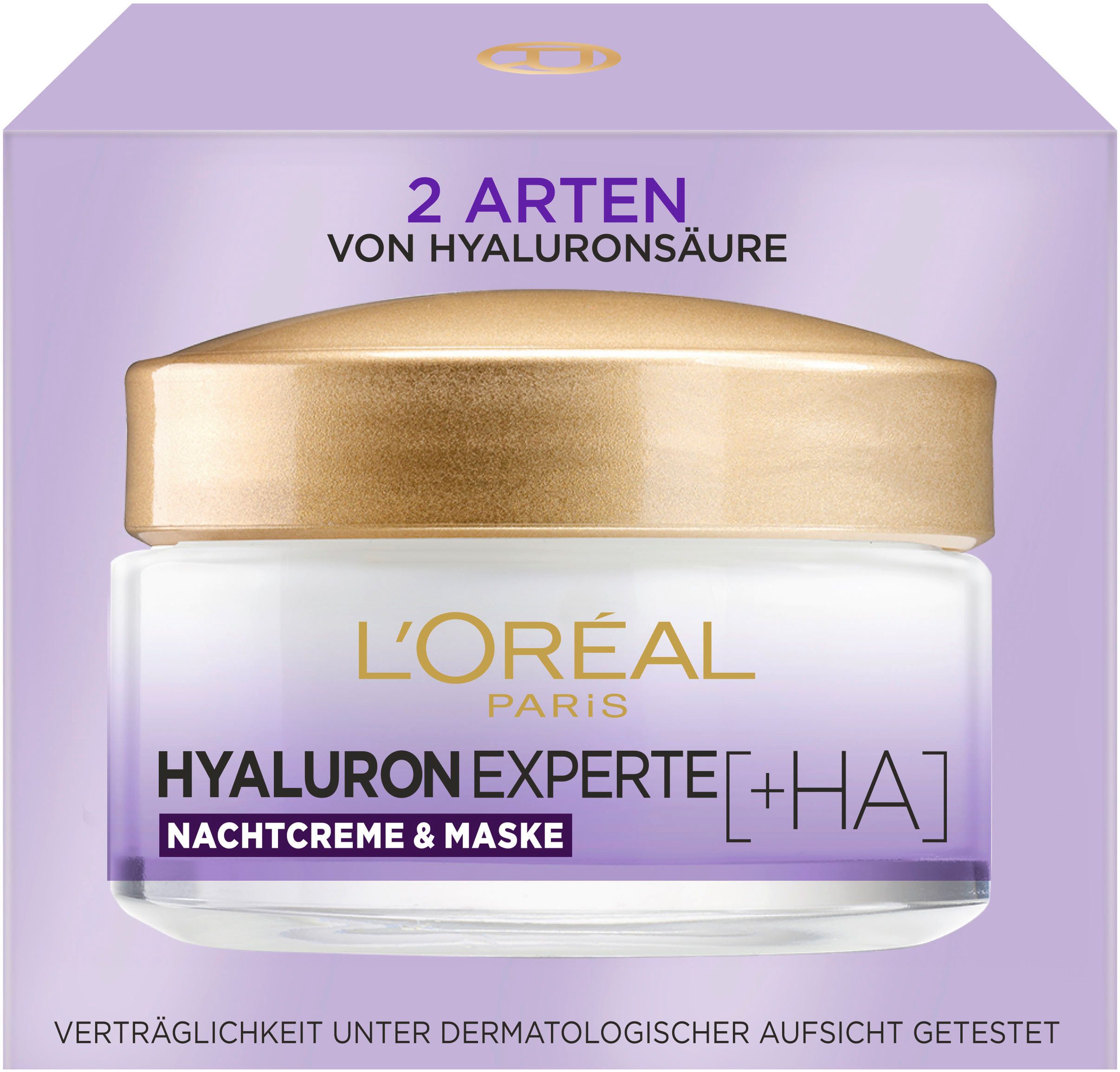 L'ORÉAL PARIS Nachtcreme Hyaluron Experte Nachtcreme & Maske, mit reichhaltiger Formel