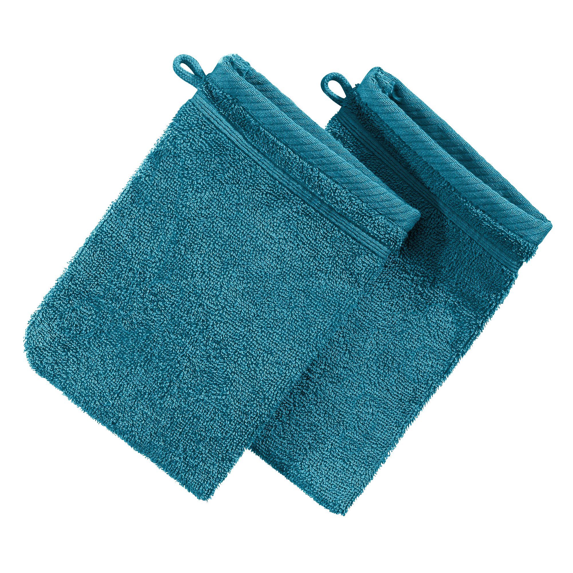 Erwin Müller Waschhandschuh Waschhandschuh "Heidelberg" 2er-Pack, Frottier, Walk-Frottier Uni
