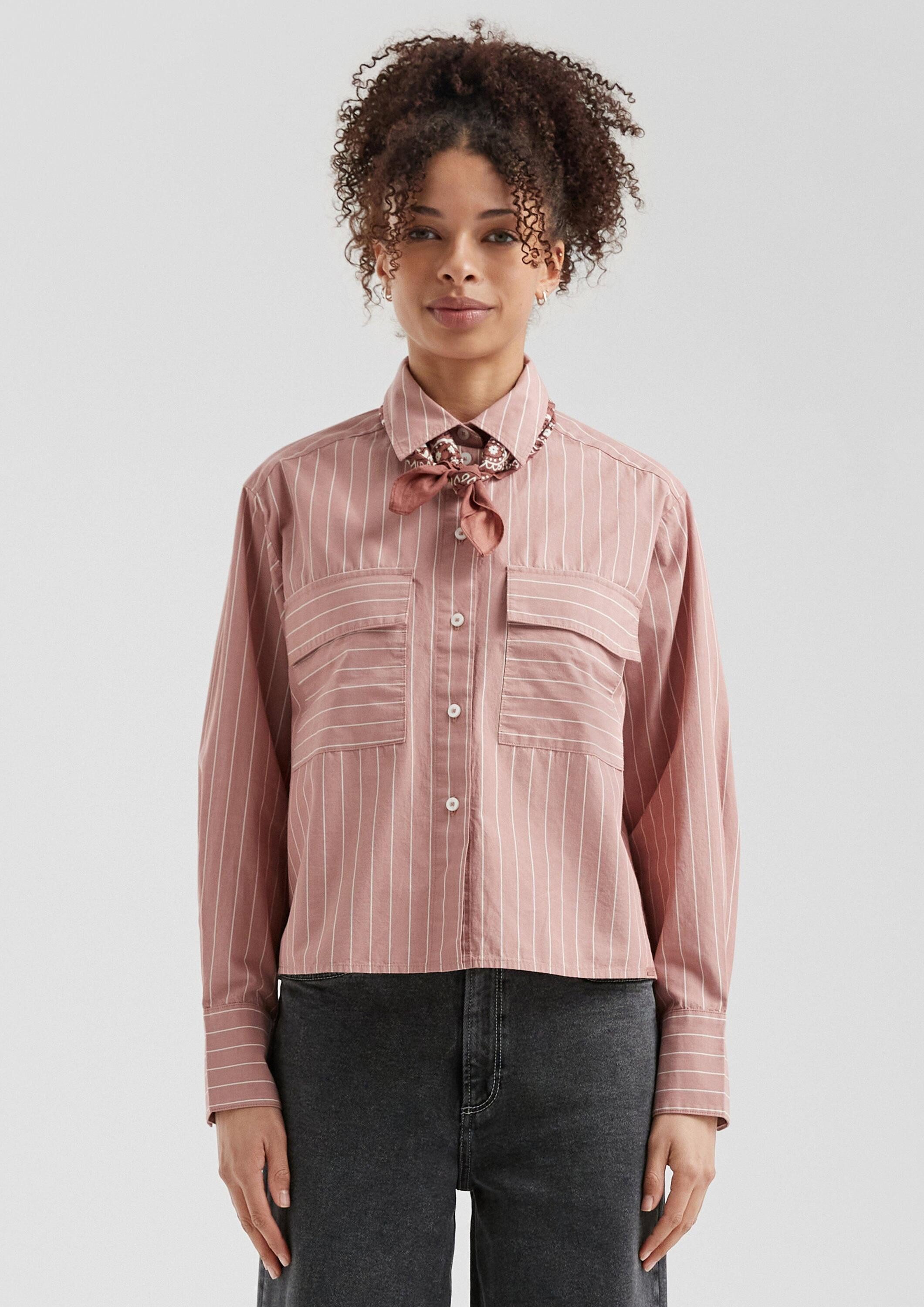 QS Langarmbluse Bluse Verkürzte Bluse im günstig online kaufen