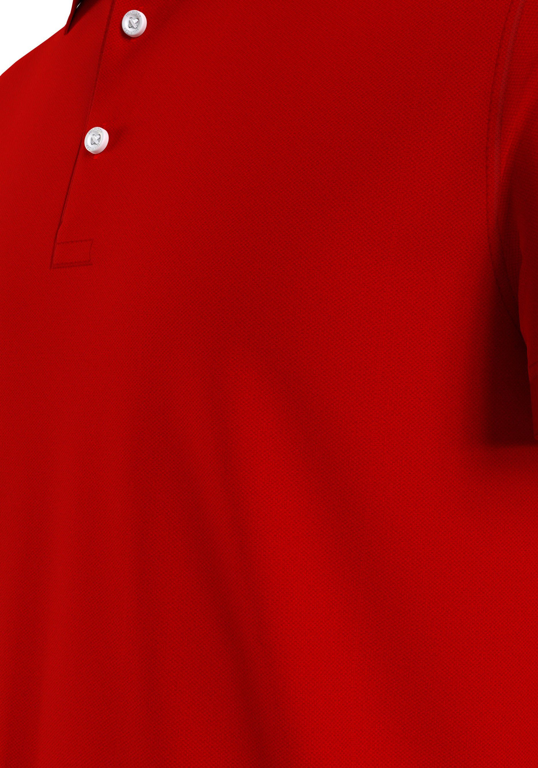 ESS TAILORED MERC POLO Poloshirt Rouge zeitlosen für Tommy Basic-Look Hilfiger den DC JERSEY SLIM