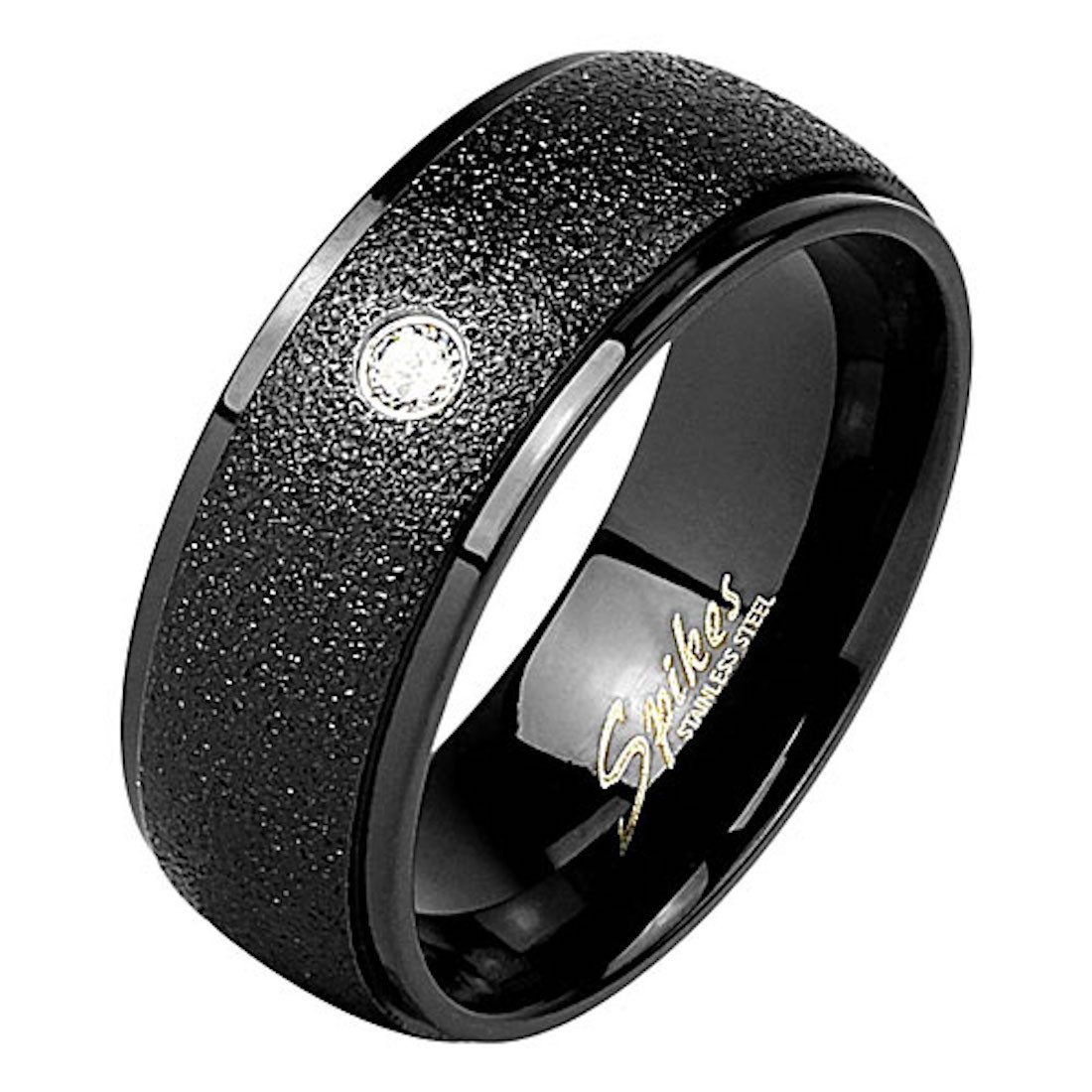 Fingerring Herren Damen Verlobungsring Diamantoptik Kristall