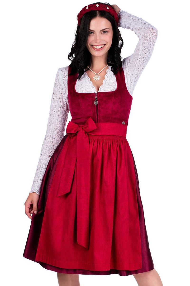 Dirndl Samt Dirndl 2tlg. - PINZBERG - magenta