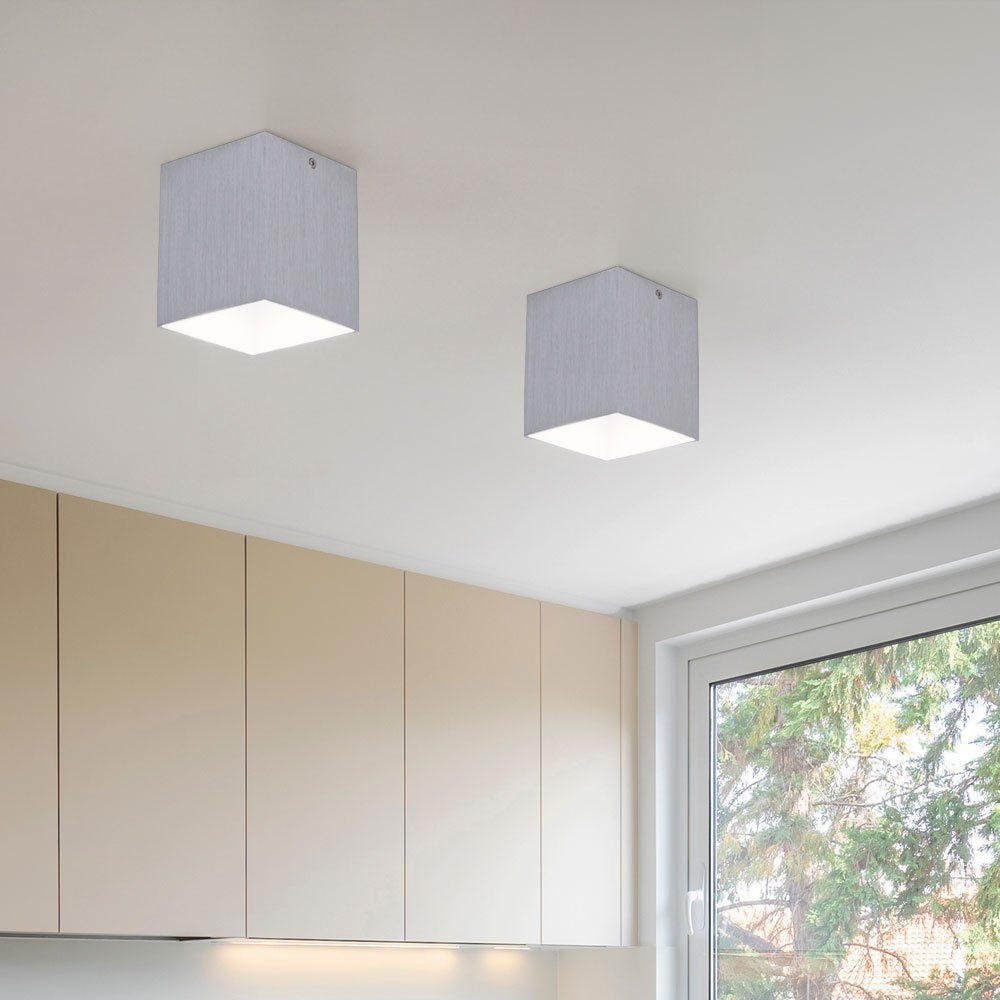 etc-shop LED Einbaustrahler, Leuchtmittel inklusive, Warmweiß, Lampe Strahler Wand Set Küchen Esszimmer Alu Aufbau Decken im