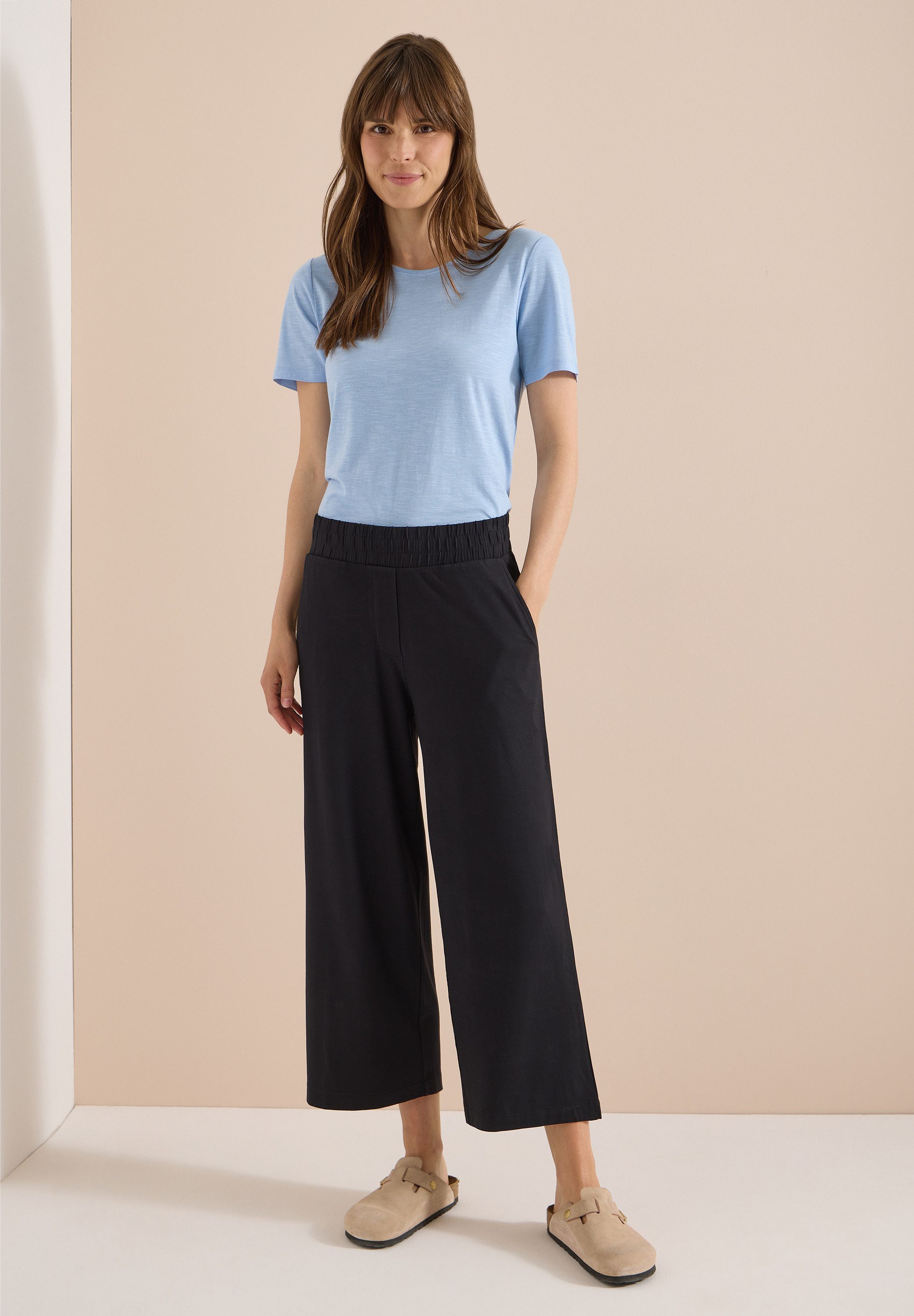 CECIL Stoffhose im elastischen Materialmix