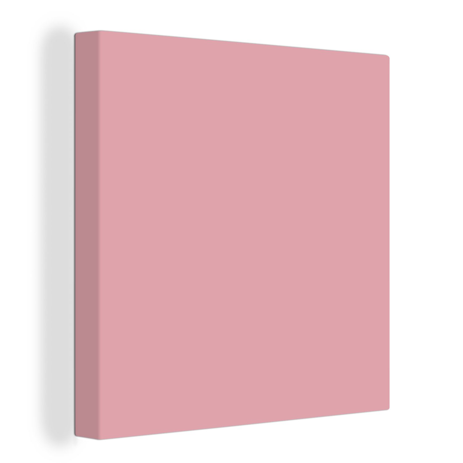 OneMillionCanvasses® Leinwandbild Rosa - Farben - Innenraum - Einfarbig - Farbe, (1 St), Leinwand Bilder für Wohnzimmer Schlafzimmer bunt