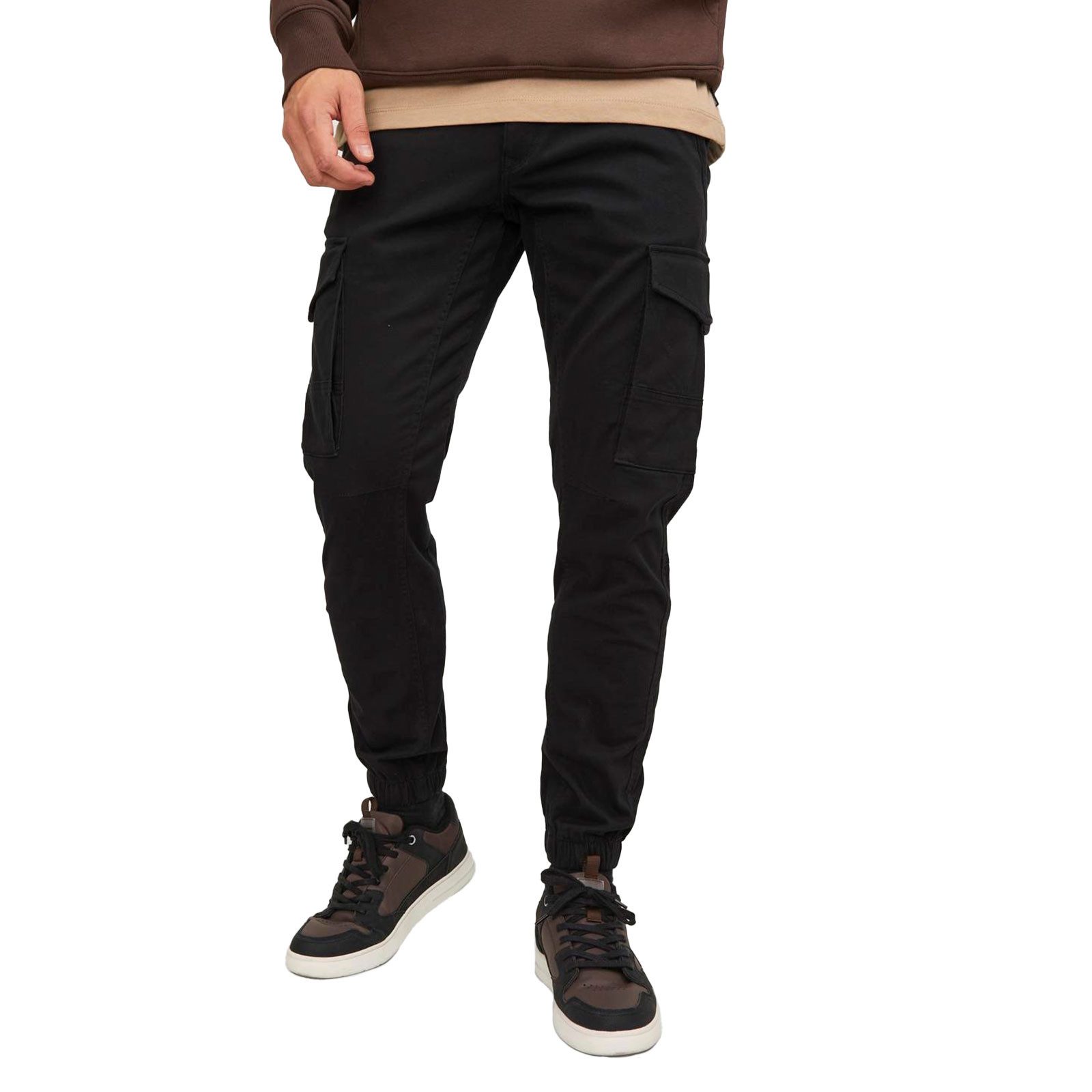 Jack & Jones Herren Cargohose JJIPAUL JJFLAKE AKM 542 -Tapered Fit - Schwar günstig online kaufen