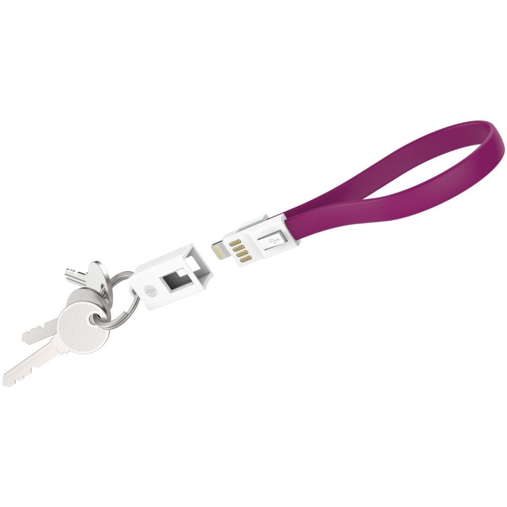 XLayer Key Kabel Lightning > USB 0,2m violett Smartphone-Adapter