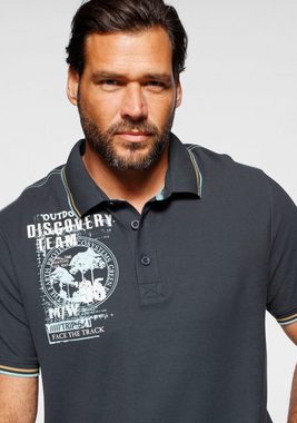 Man's World Poloshirt Mit Print an der Schulter
