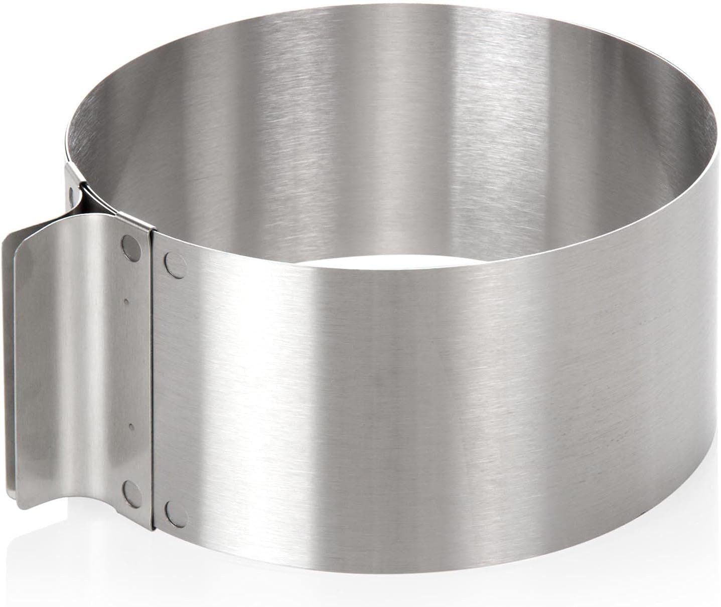 Wenco Tortenring verstellbar 16-30 cm, 8 cm hoher Kuchenring aus Edelstahl, (1 tlg), Hitzebeständig, Ofenfest, Rostbeständig, Strapazierfähig