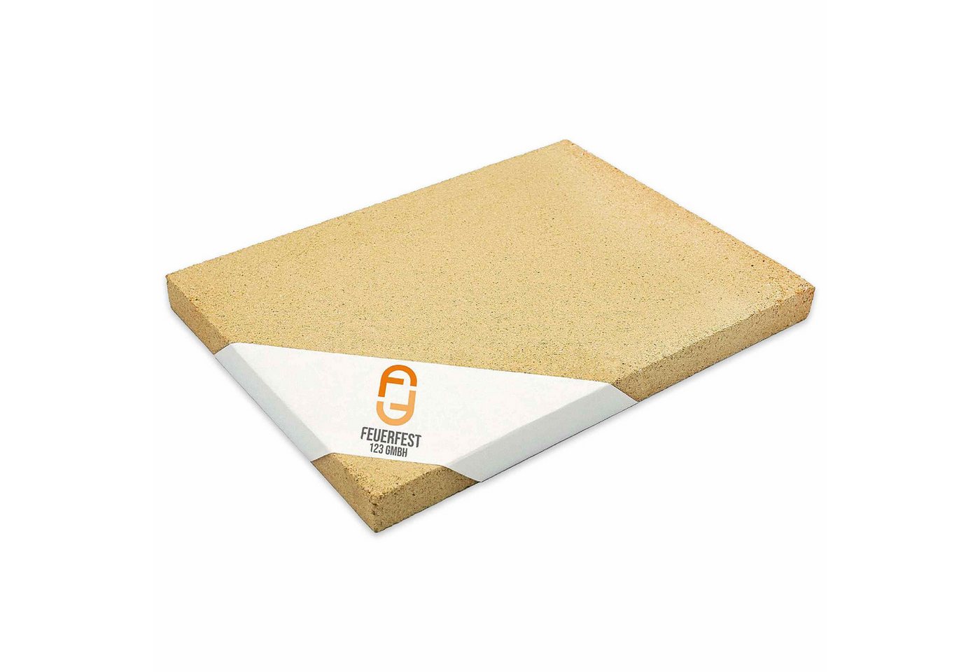 Feuerfest 123 GmbH Feuerraumplatten Schamotteplatte 400x200x20mm, - Hitzebeständig bis 1.400 °C - Lebensmittelecht für Pizzaofen