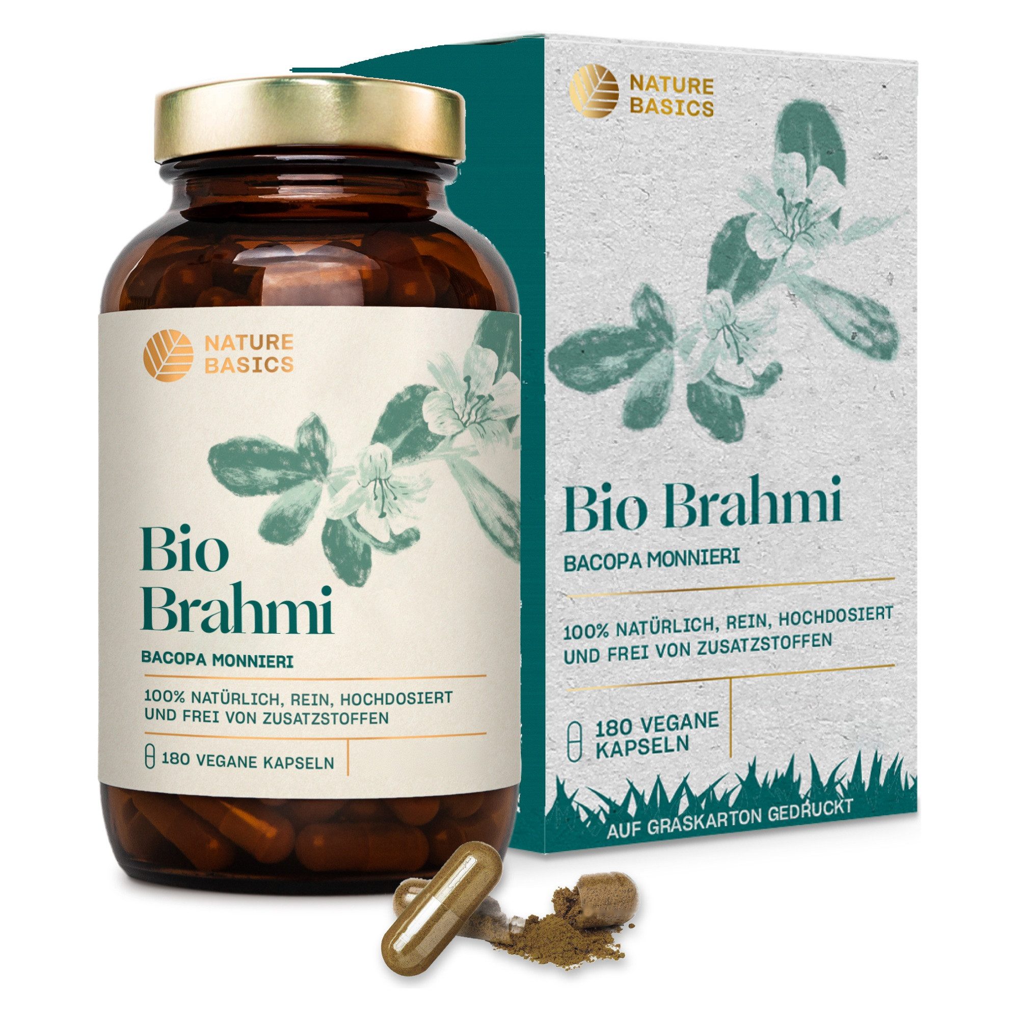 Nature Basics NATURE BASICS® - Bio Brahmi Vegan Kapseln, 112 g