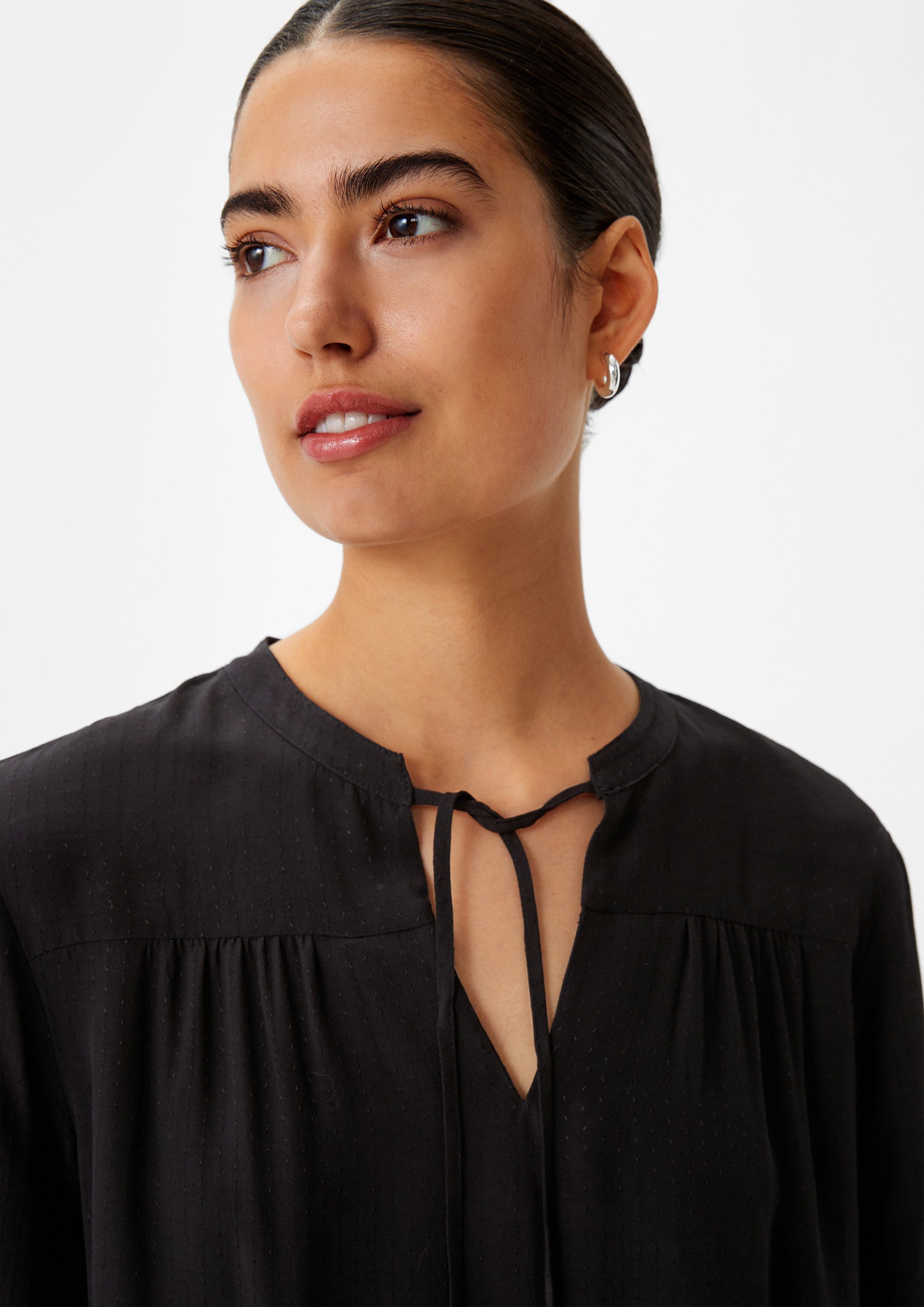comma Langarmbluse Bluse Bluse aus Viskose