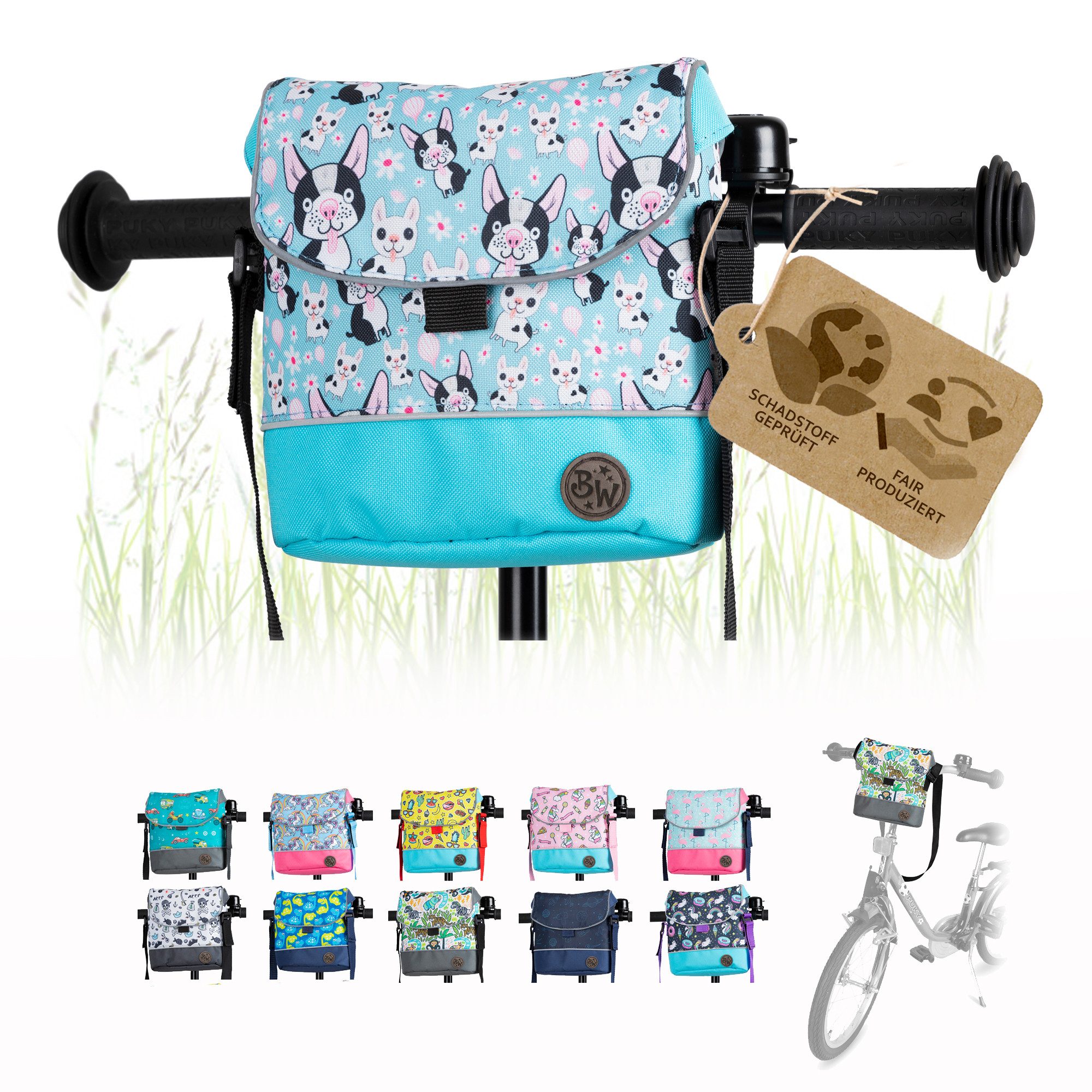 Lenkertasche Lenkertasche Tasche kompatibel mit Puky Woom Laufrad Roller Fahrrad