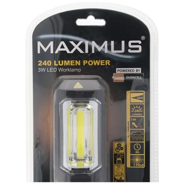 Maximus Arbeitsleuchte 3W LED Arbeitsleuchte inklusive 3 Marken Alkaline Batterien mit Magne