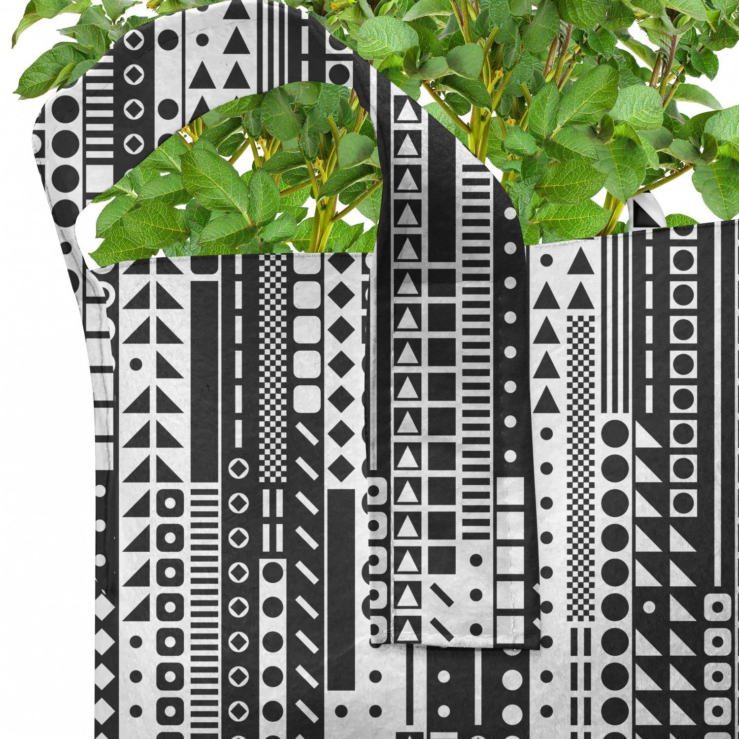 Pflanzkübel mit und hochleistungsfähig Griffen für geometrisch Stofftöpfe weiß Schwarz Abakuhaus Pflanzen,