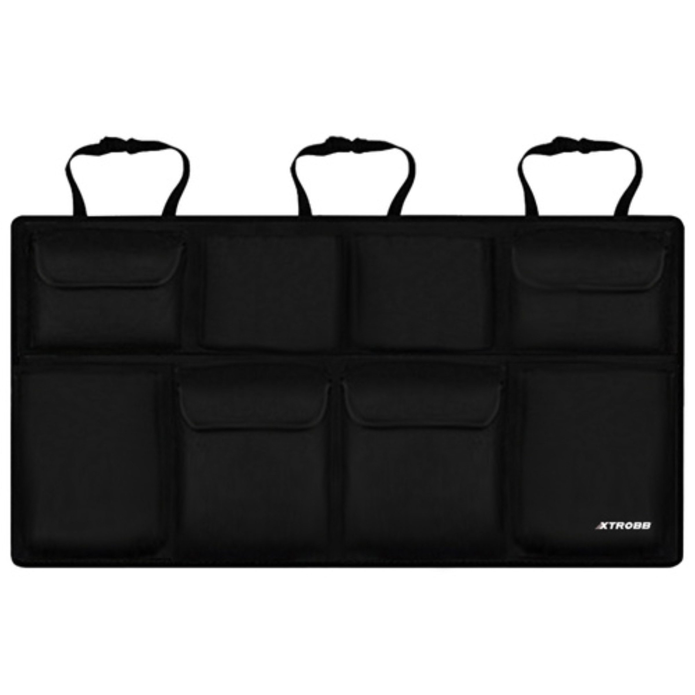 XTROBB Auto-Rückenlehnentasche Autositz Organizer Rückenlehne Kofferraum Organizer 8 Taschen Schwarz (Autositz Organizer für Rückenlehne mit 8 Aufbewahrungstasc – Bild 3 von 5