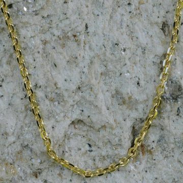 HOPLO Goldkette Ankerkette diamantiert 750 - 18 Karat Gold 1,8 mm Kettenlänge 45 cm (inkl. Schmuckbox), Made in Germany