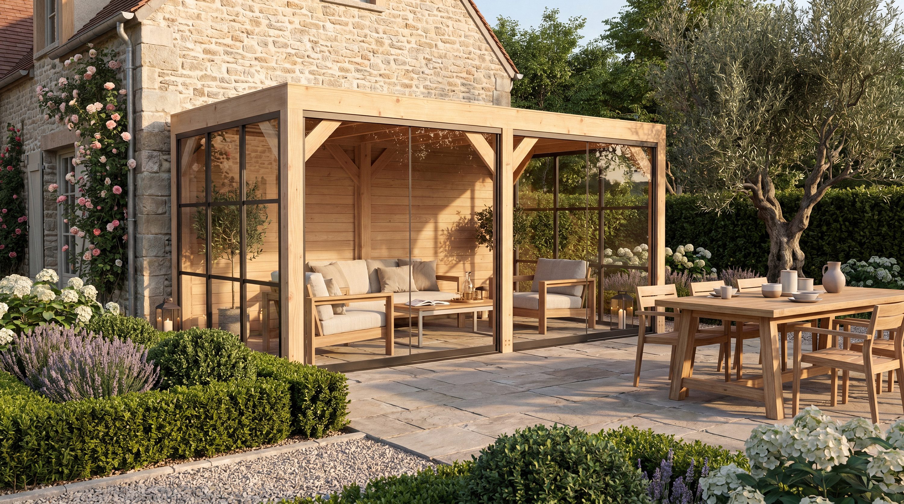 weka Holzpavillon Lumley Lauben-Set Gr. 3.2, mit 4 Seitenteilen, BxTxH: 307x499x245 cm