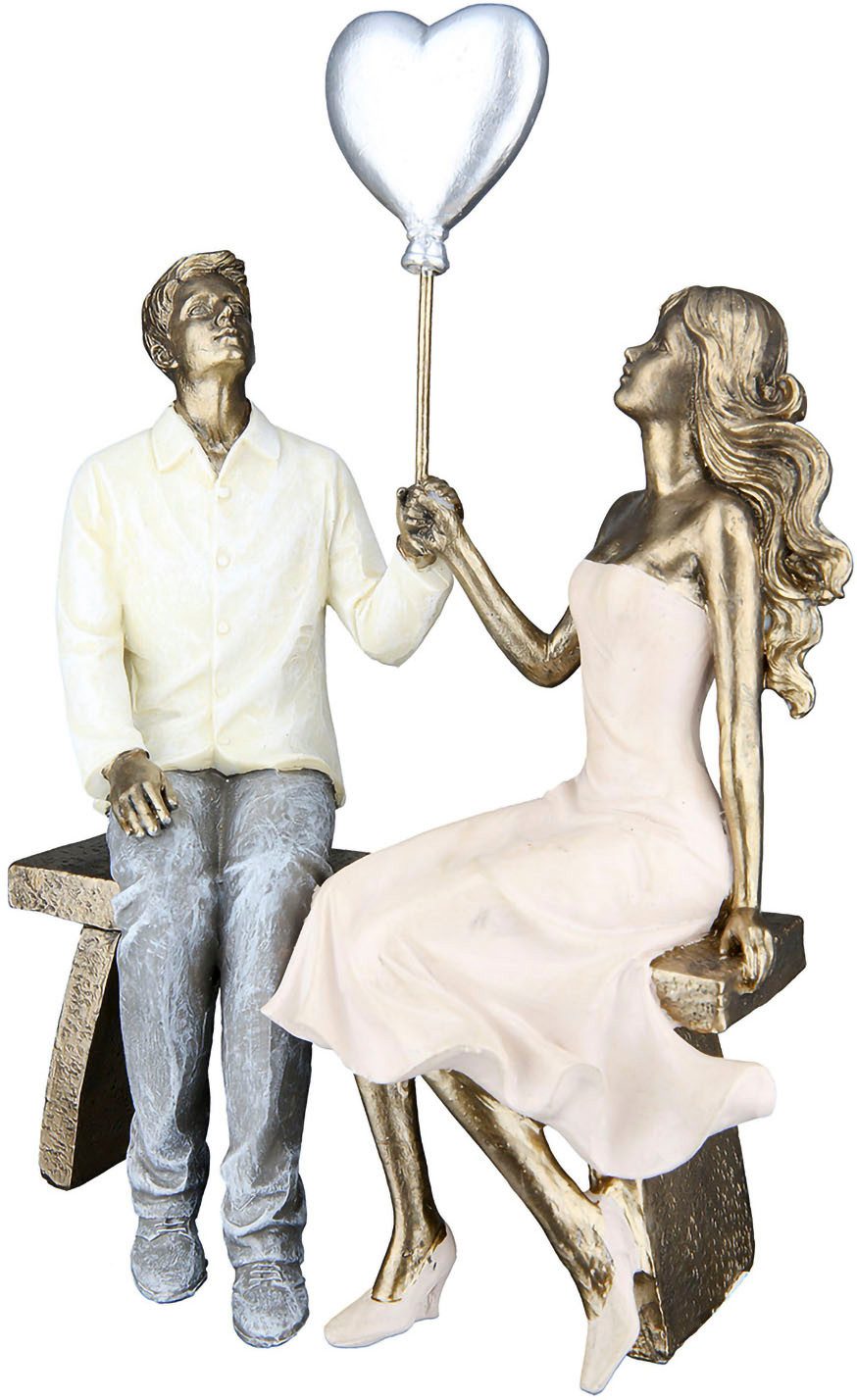GILDE Dekofigur Paar auf Bank mit Herz Ballon (1 St) günstig online kaufen