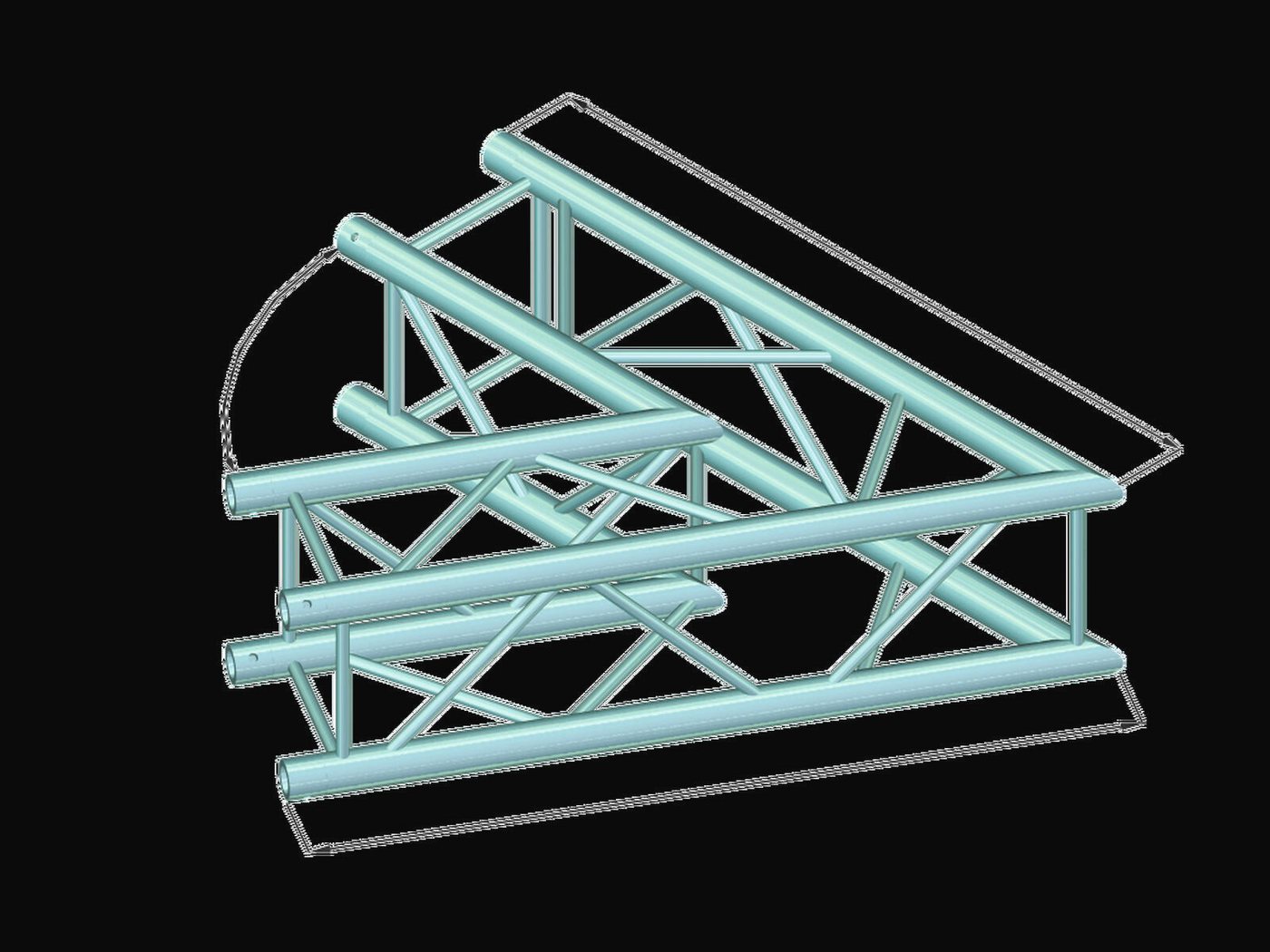 Thumbnail - Alutruss Rahmentraverse ALUTRUSS DECOLOCK DQ4-SPAC20 2-Weg Ecke 60° sw