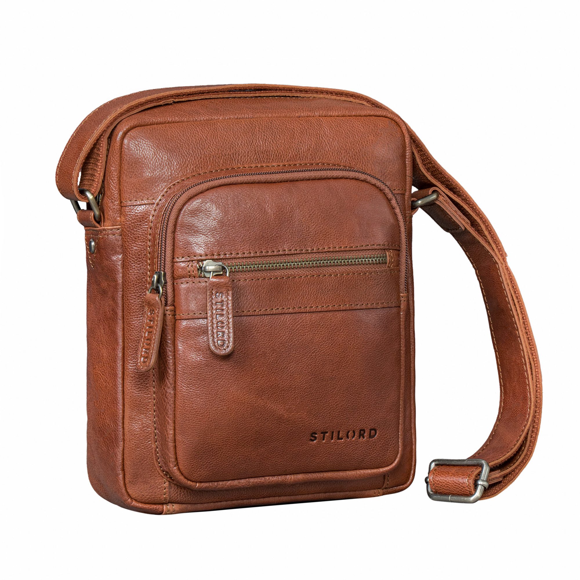 Schultertasche "Joao" Vintage Umhängetasche Herren Klein Leder für Tablet 10 Zoll