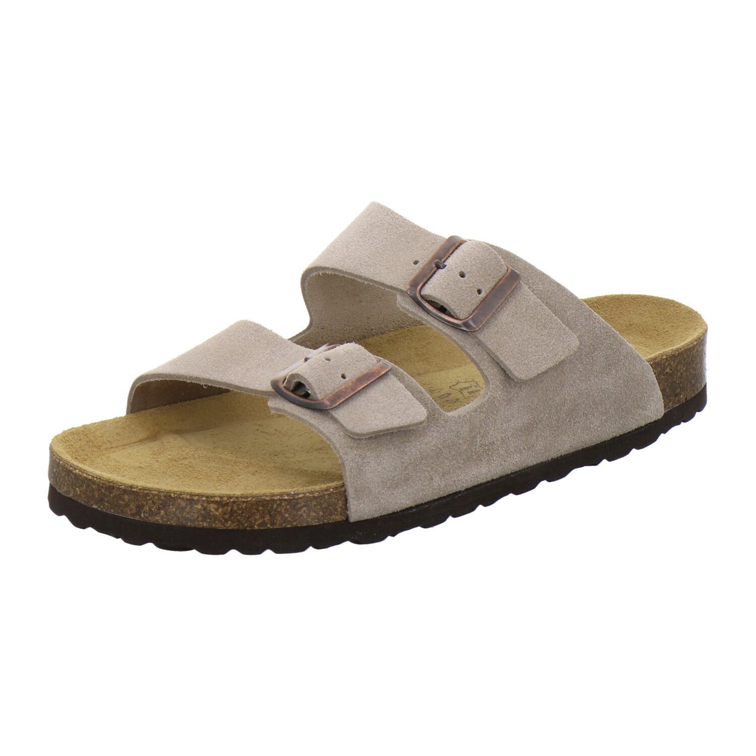 AFS-Schuhe Herren Zweischnaller Pantolette aus Veloursleder mit Fußbett, Made in Germany
