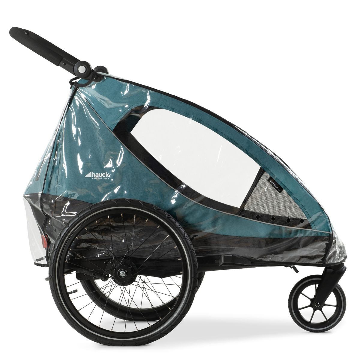 Hauck Fahrradkinderanhänger Dryk Duo Raincover, Regenschutz für Fahrradanhänger Dryk Duo