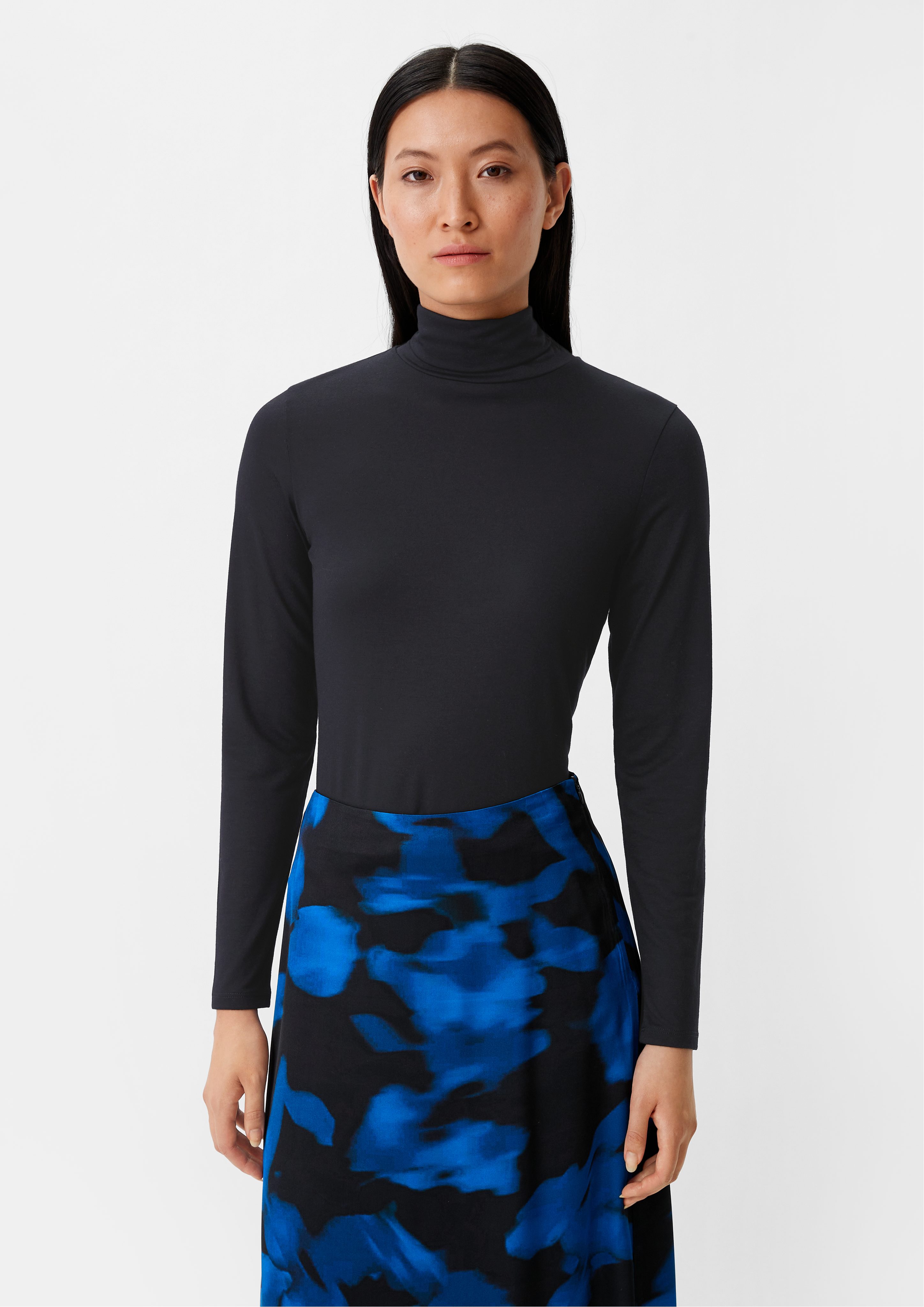 Shirttop Longsleeve mit Rollkragen