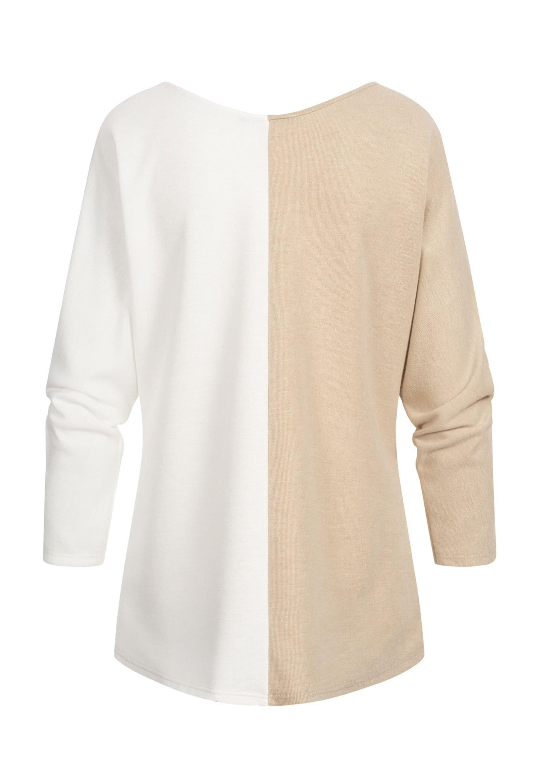 CLOUD 5IVE Sweater CLOUD 5IVE 2-Tone Pullover mit Vokuhila Schnitt günstig online kaufen