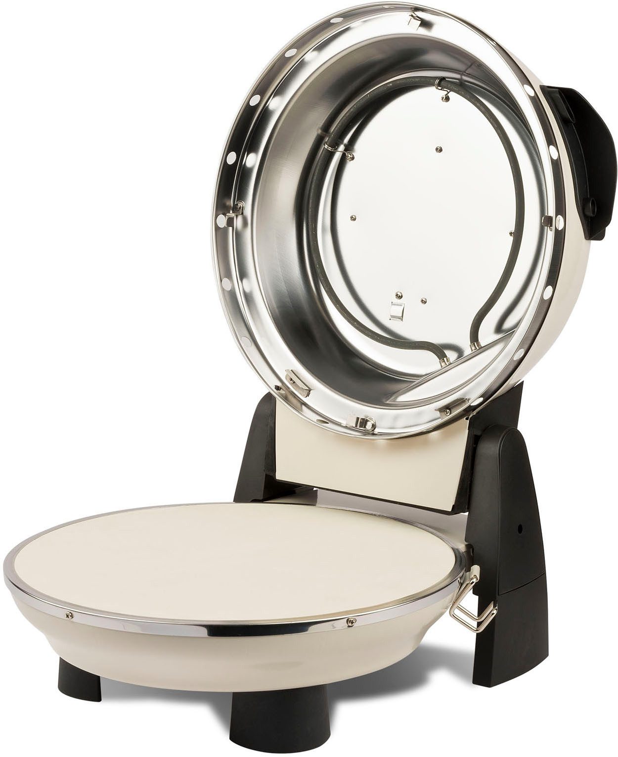 G3 Ferrari Pizzaofen G1003217 Napoletana creme inkl. 2-ten oberen Pizzastein, zum Überbacken bis 400 °C für echte Steinofenpizza - Limited Edition