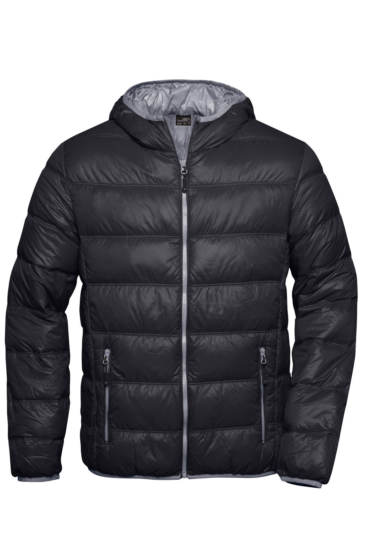 James & Nicholson Leichtdaunenjacke Ultraleichte Herren Daunenjacke mit Kapuze in sportlichem Style JN1060 für die Übergangszeit