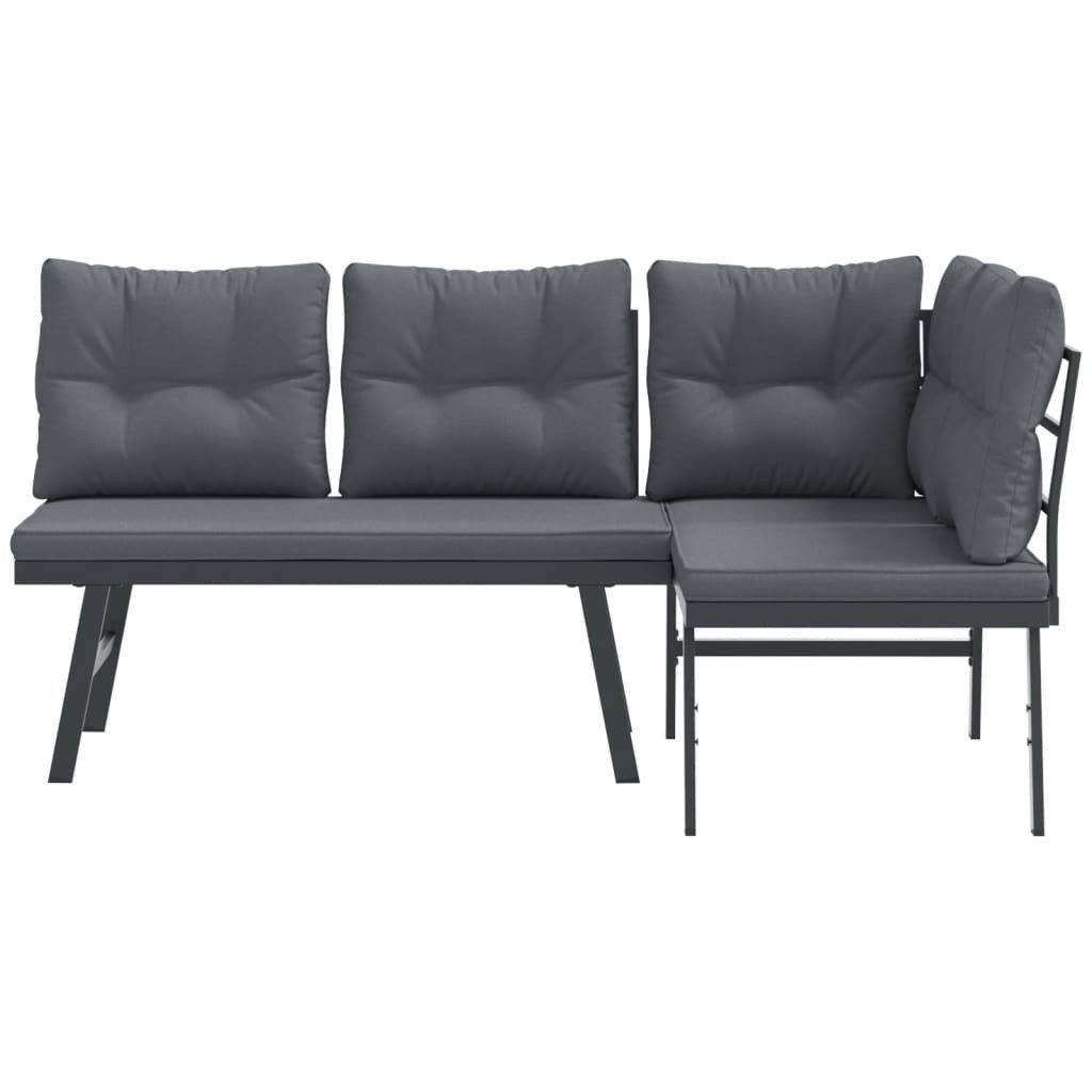 vidaXL Gartenbank Gartenbänke mit Kissen 2 günstig online kaufen