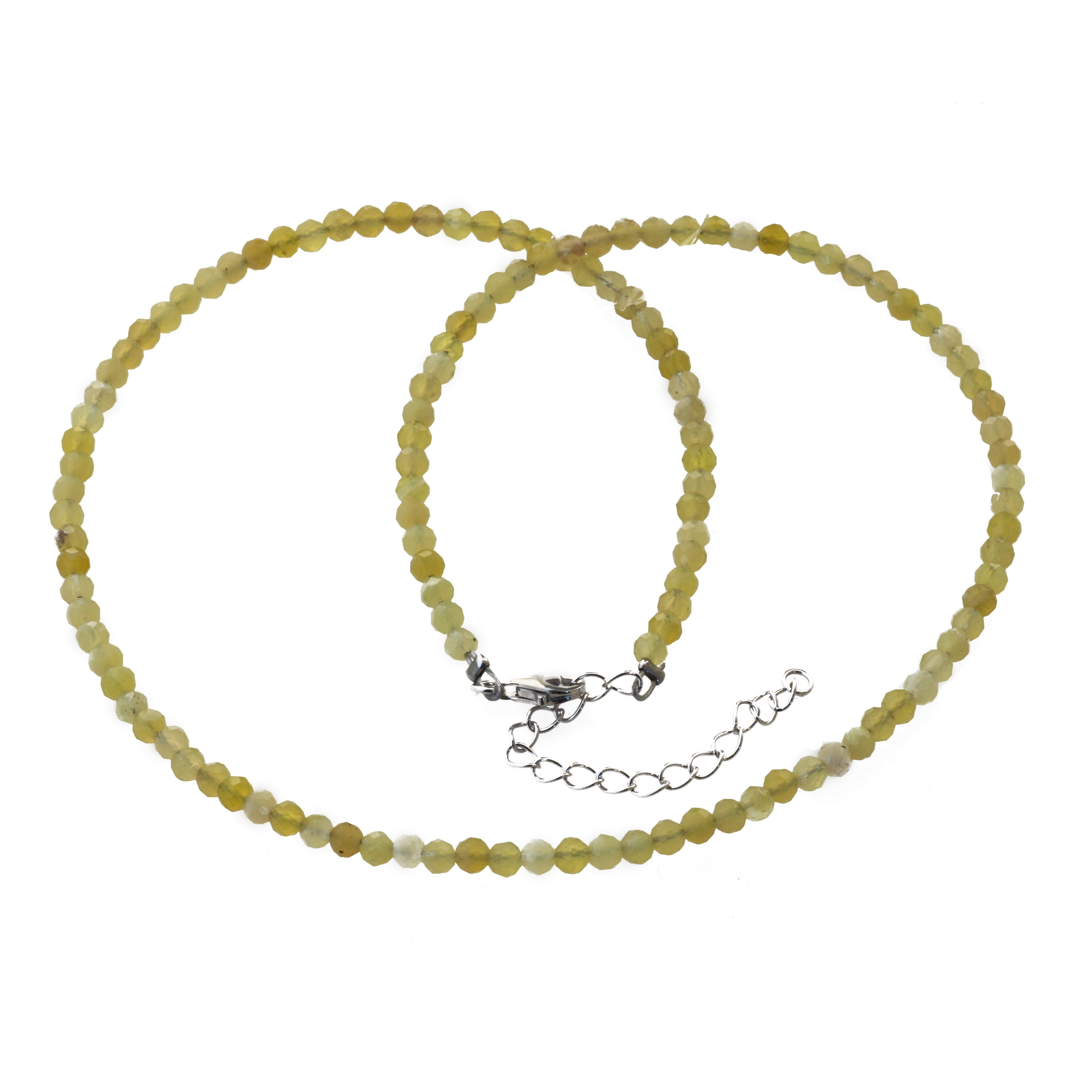 Bella Carina Perlenkette Kette mit Opal Perlen gelb 3,5 mm Perlen