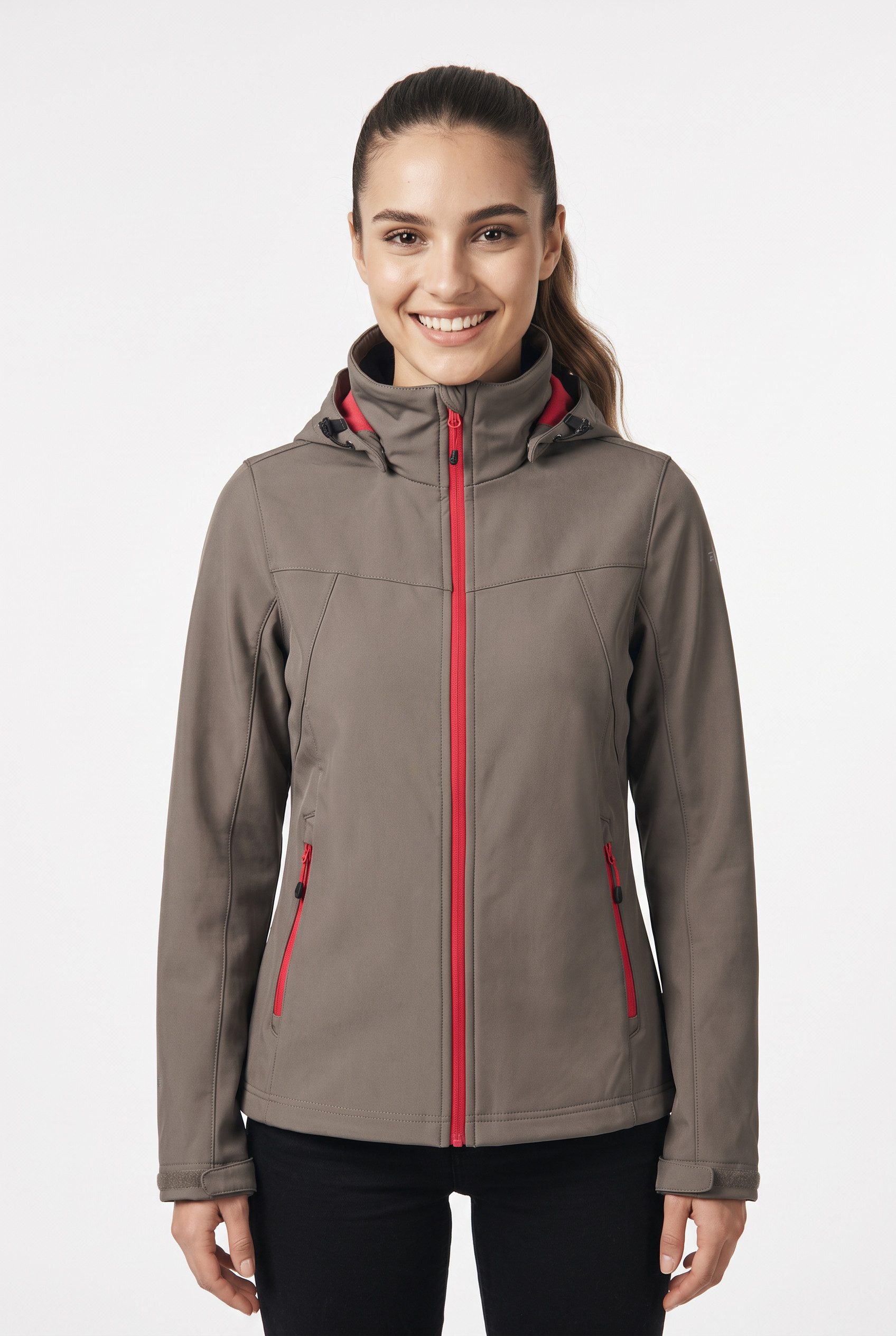 Icepeak Softshelljacke D SOFTSHELLJACKE BOISE Wasserdicht, winddicht, abnehmbare Kapuze, atmungsaktiv