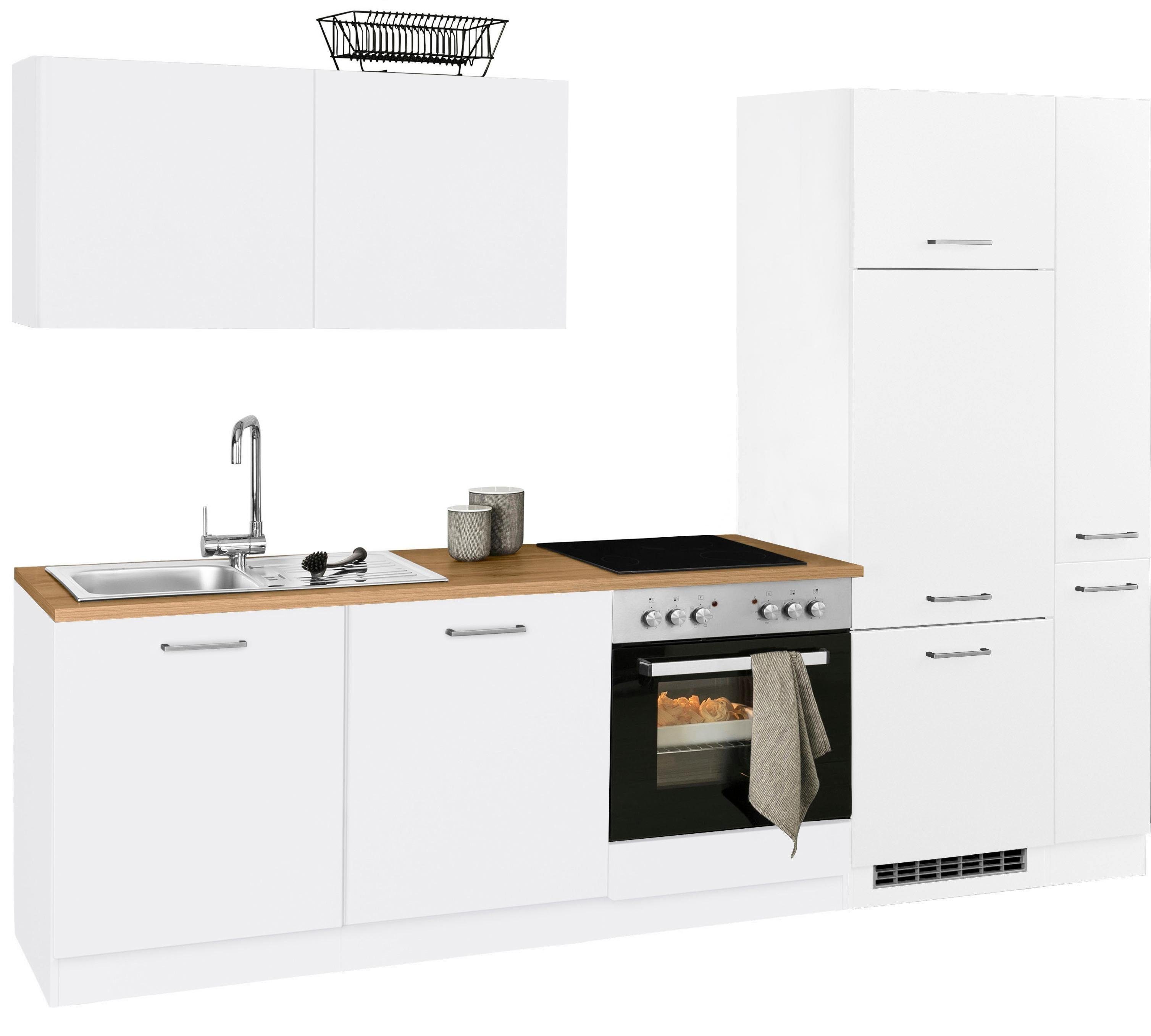 KOCHSTATION Küchenzeile KS-Kehl, ohne E-Geräte, Breite 270 cm, für Kühlschrank