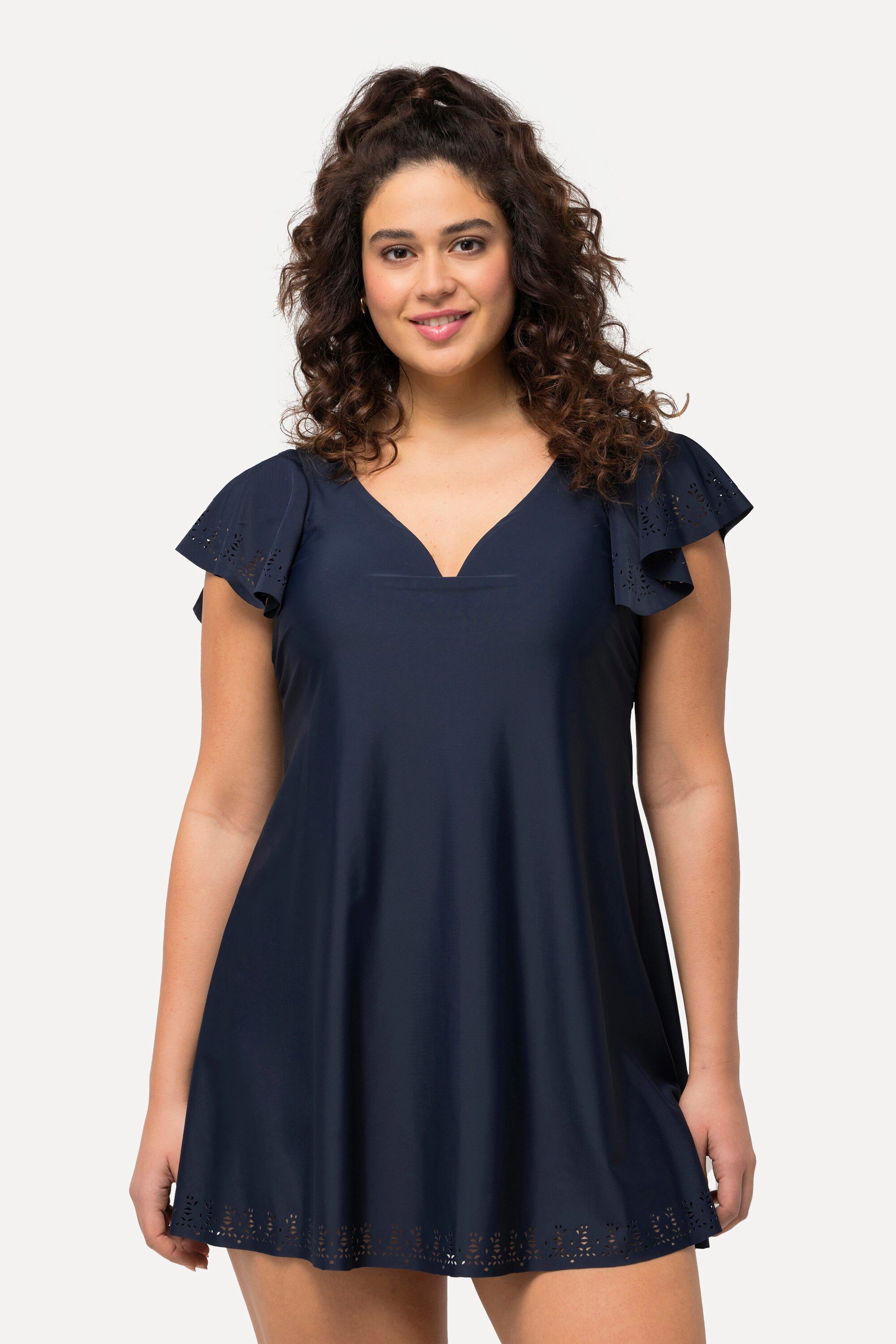 Ulla Popken Badekleid Badekleid Flügelärmel Softschalen günstig online kaufen
