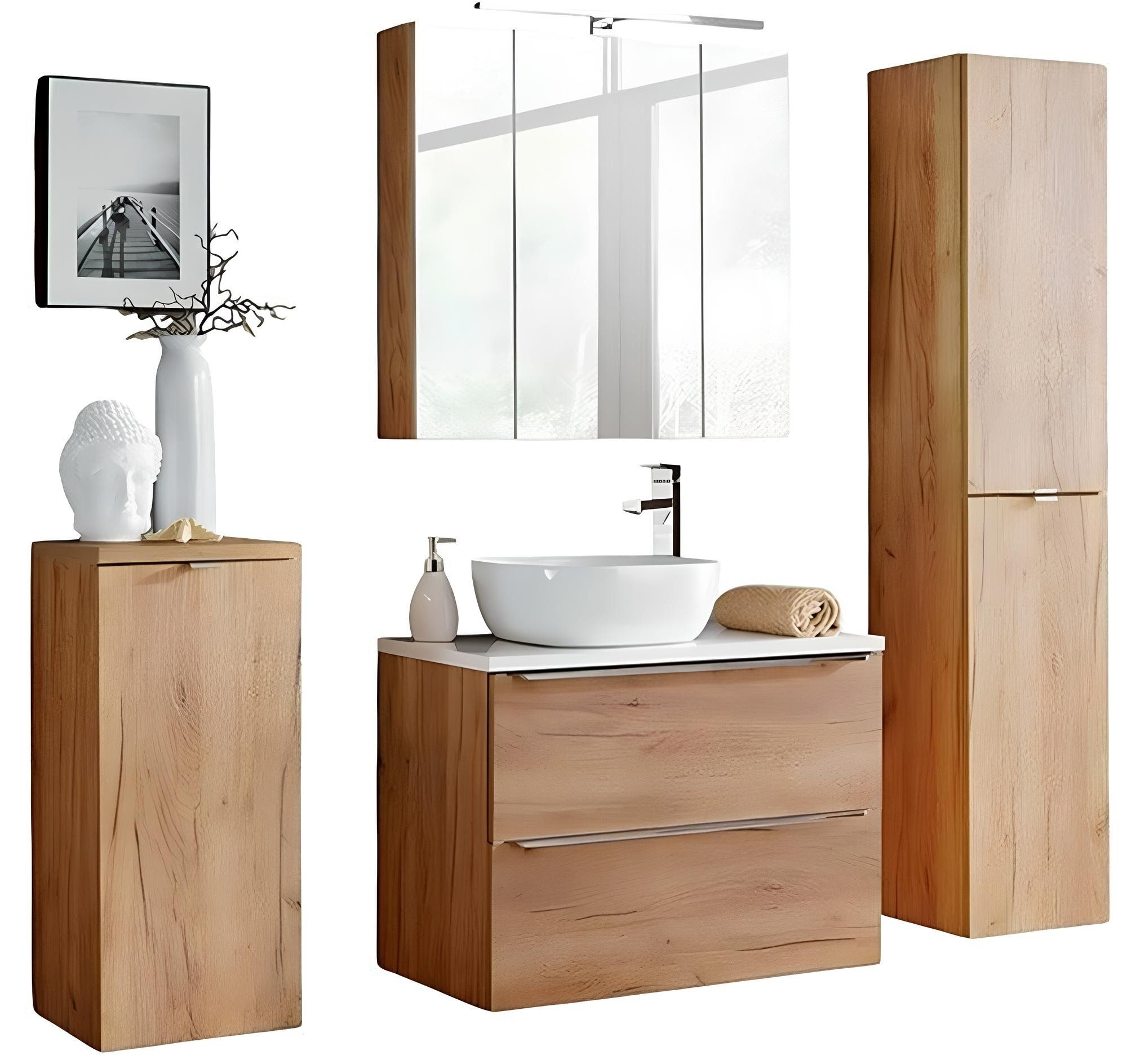 Xlmoebel Badezimmer-Set Traditionelles Badmöbel-Set aus italienischem Holz, (4-St), Hergestellt in Europa