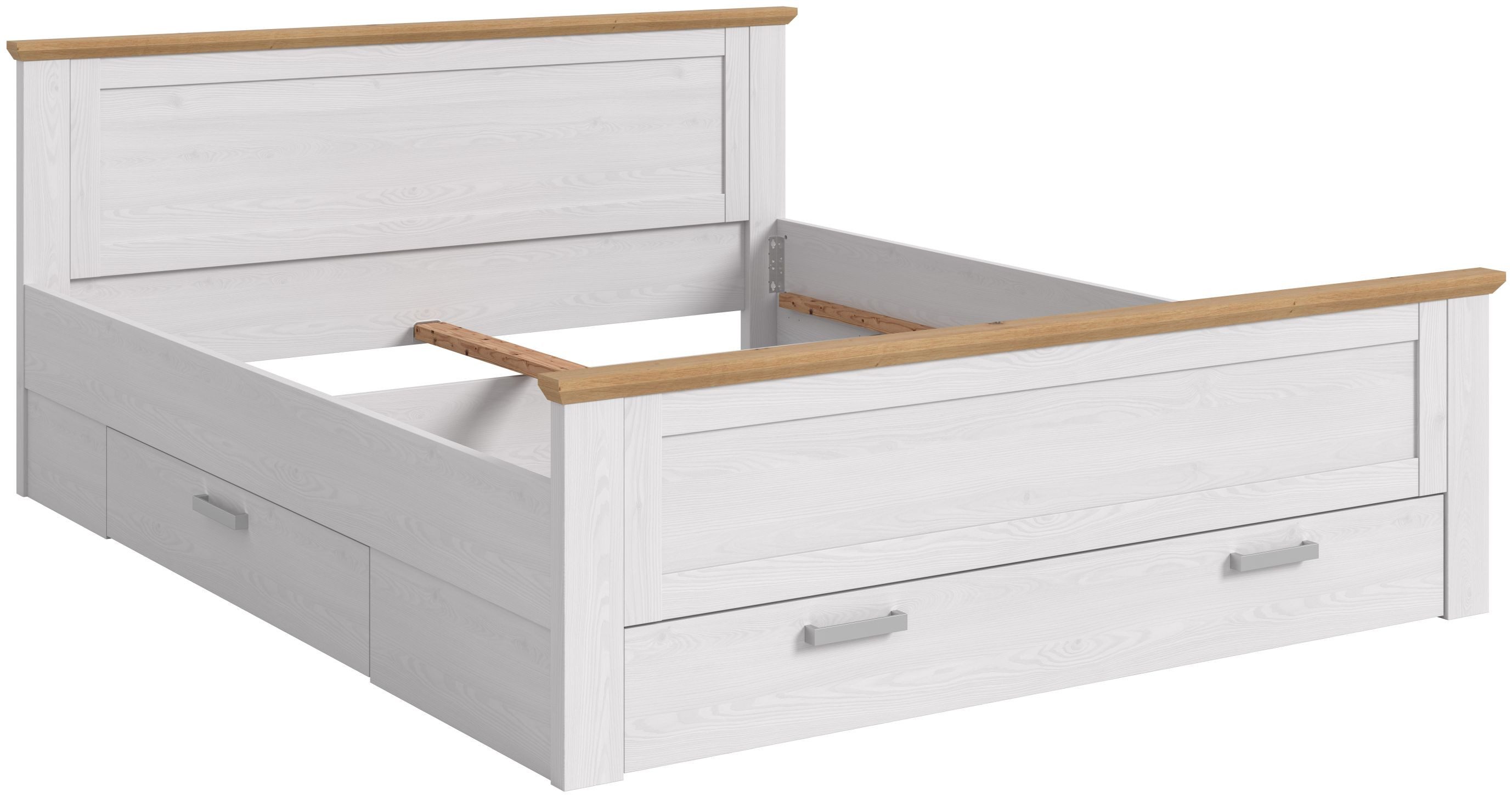xonox.home Bett, Bett 180x200 cm, Unterbettauszüge auf Rollen in Sibiu Lärche