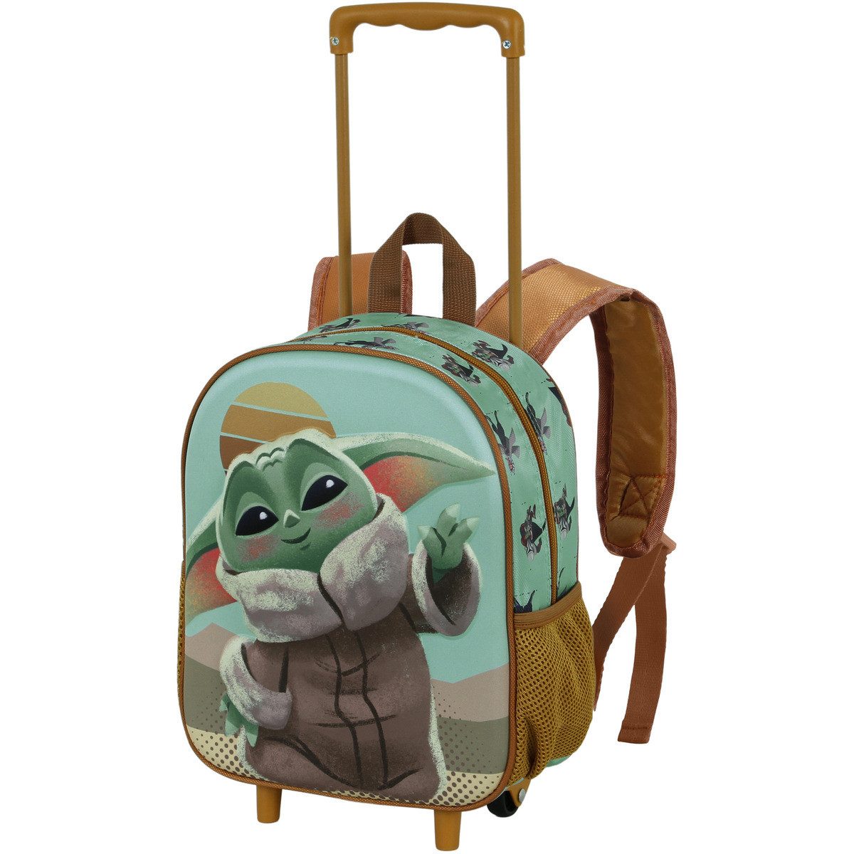 Star Wars Kinderrucksack The Mandalorian Say Hi-Small 3D with Wheels