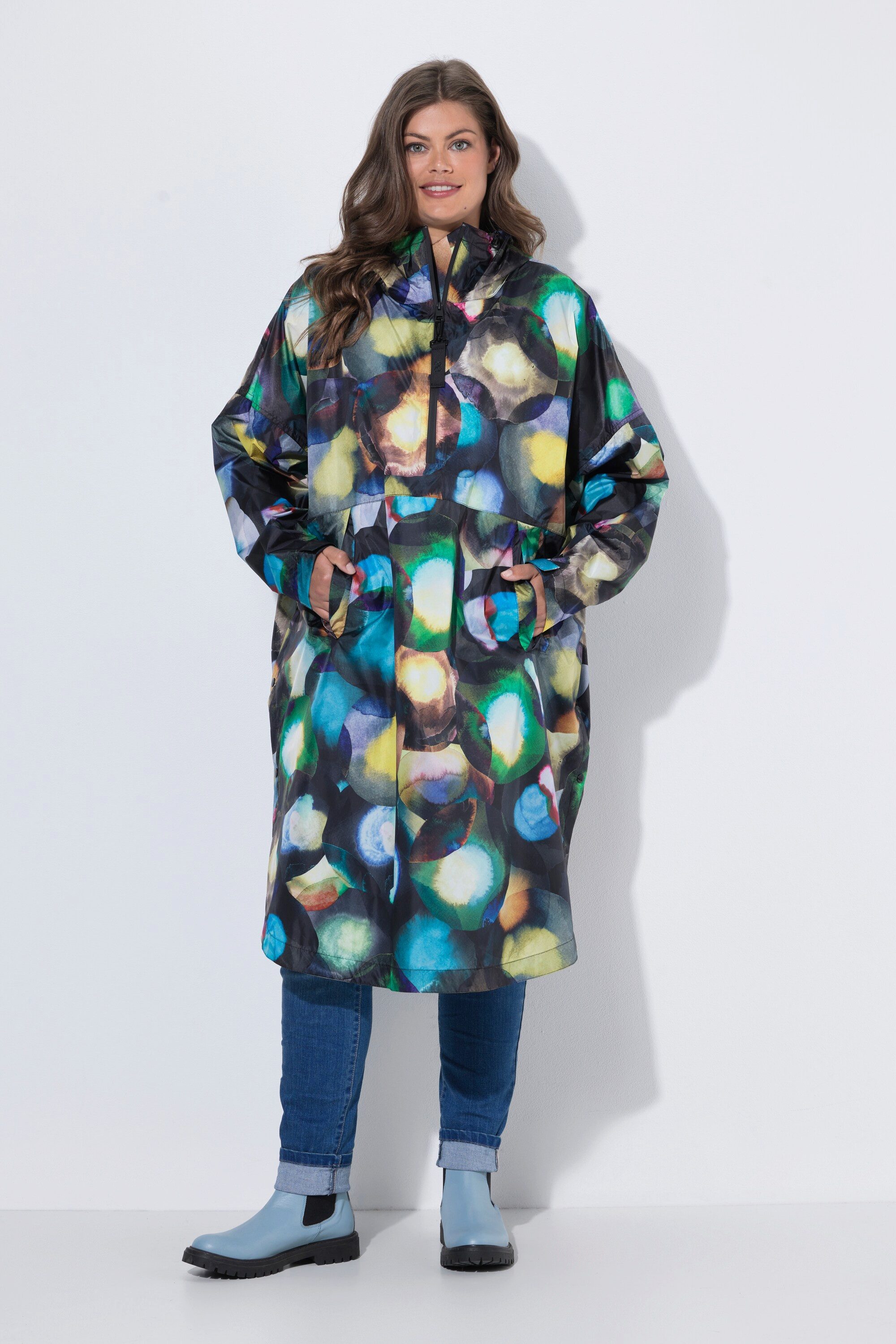 Laurasøn Funktionsjacke Funktions-Regencape Unisex Print Kapuze
